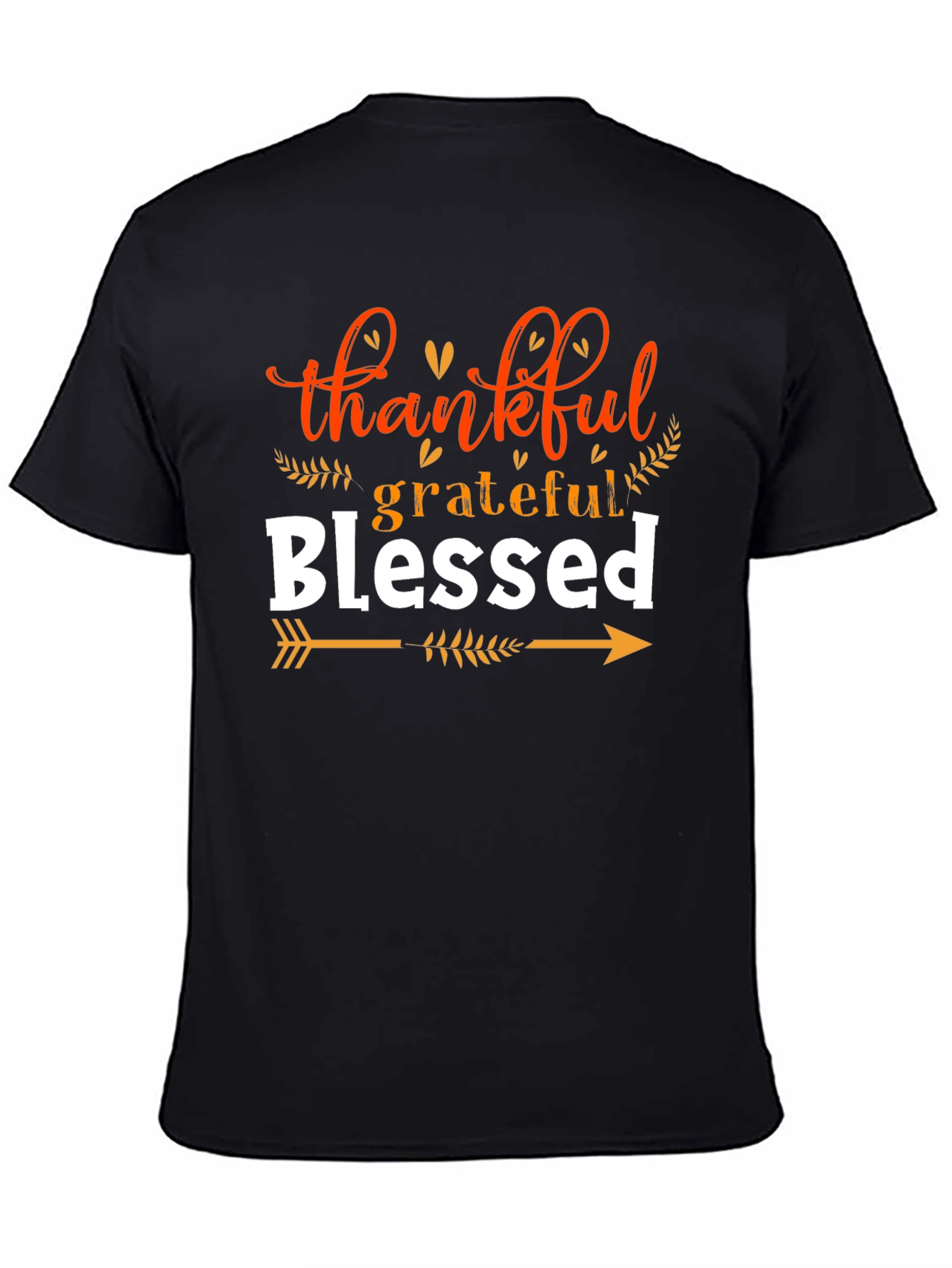 Thankful Grateful Blessed T-Shirt - Fall Thanksgiving Tee