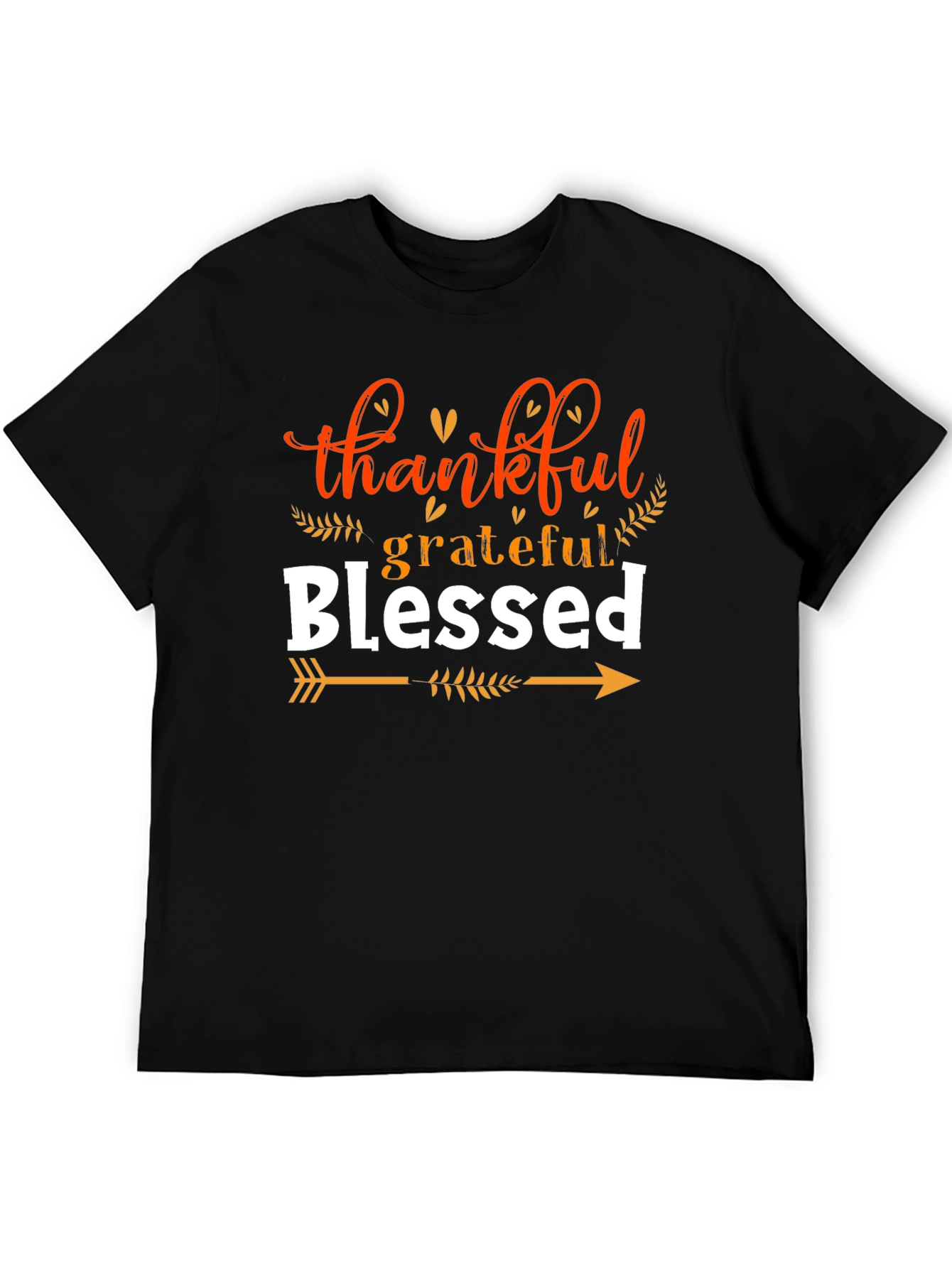 Thankful Grateful Blessed T-Shirt - Fall Thanksgiving Tee