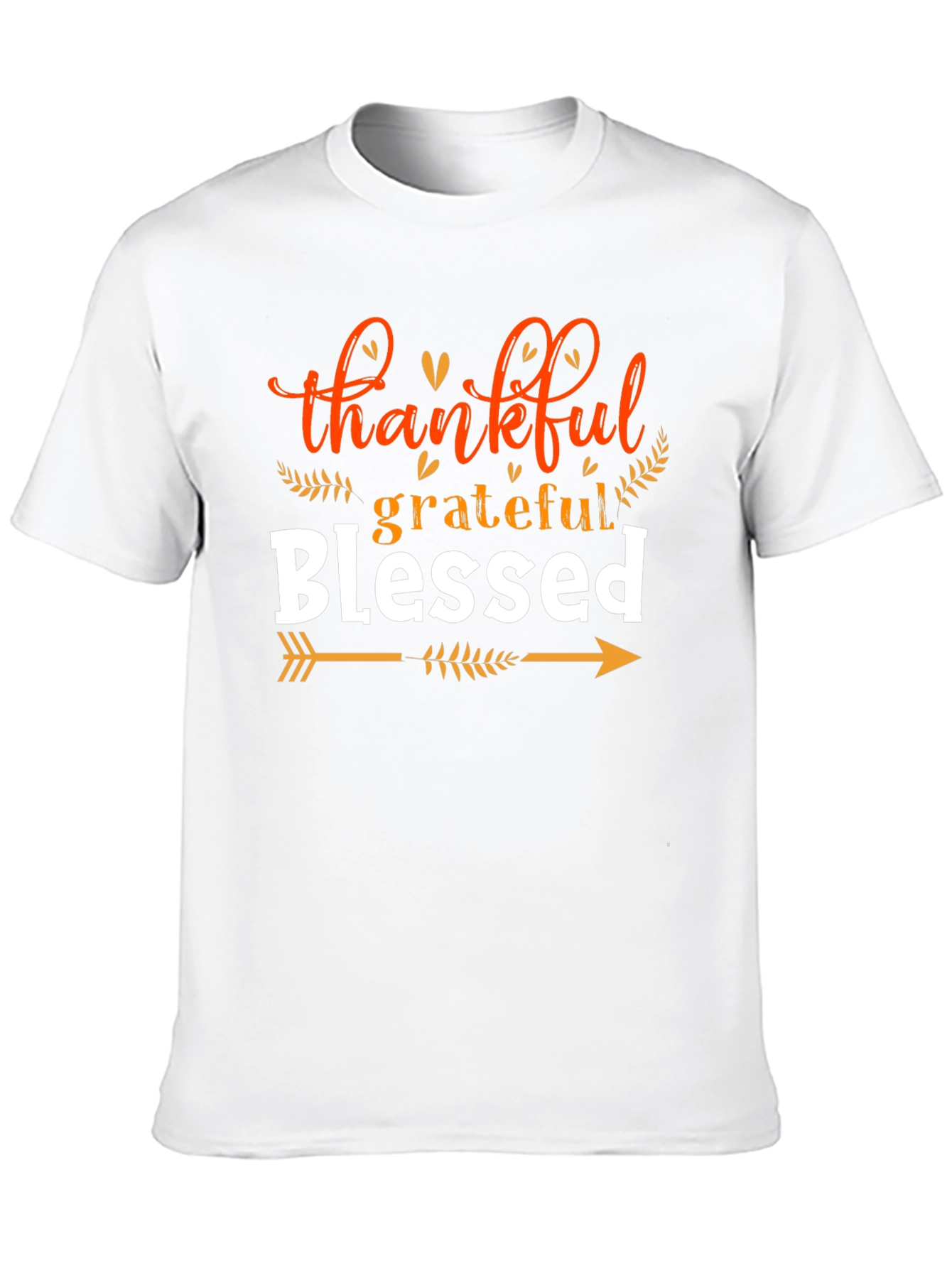 Thankful Grateful Blessed T-Shirt - Fall Thanksgiving Tee