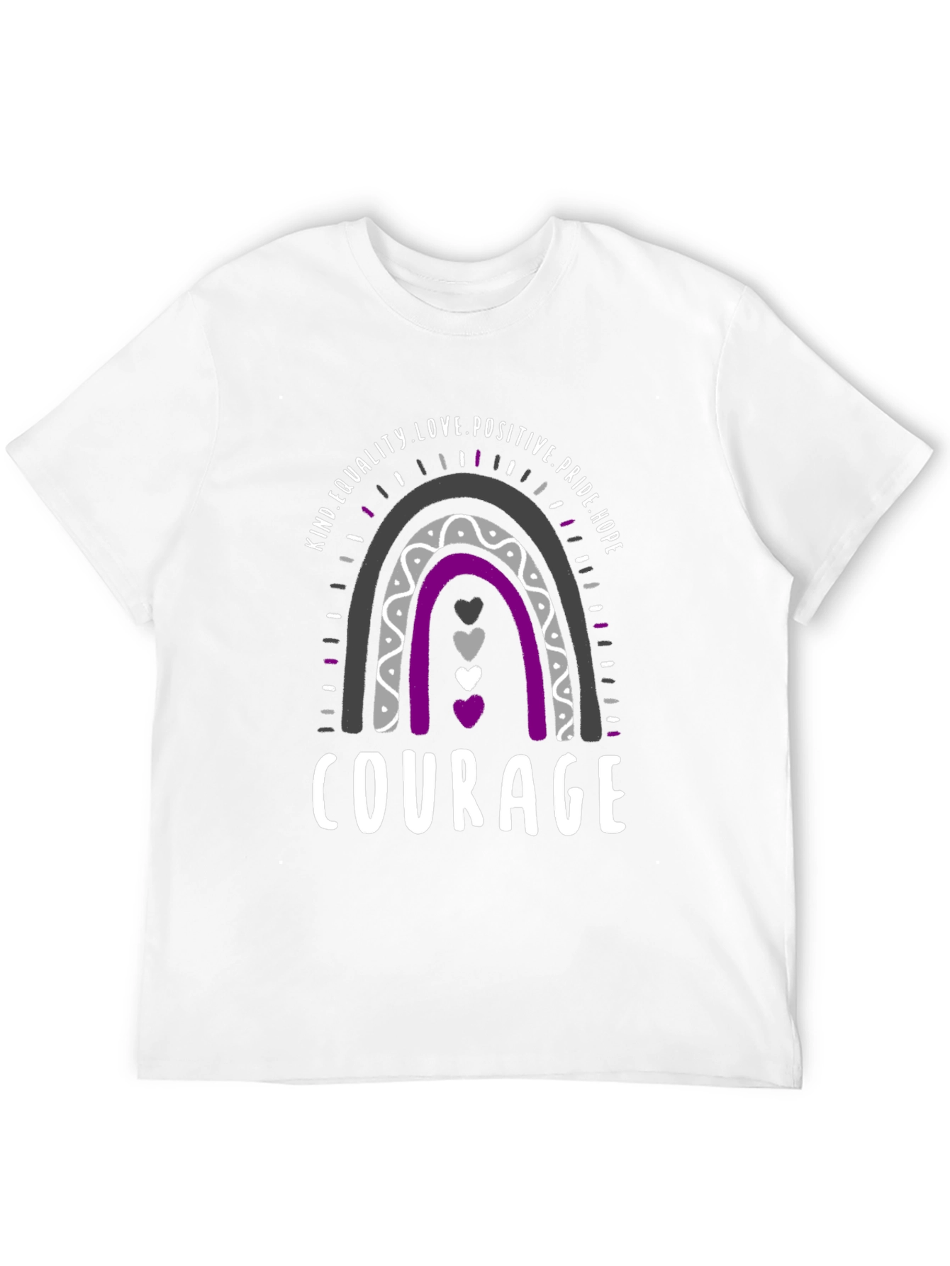 Asexual Pride Rainbow Courage T-Shirt