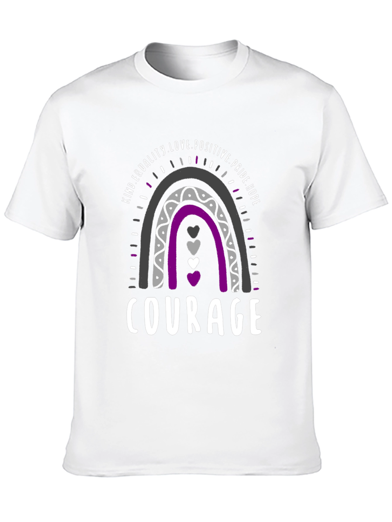 Asexual Pride Rainbow Courage T-Shirt