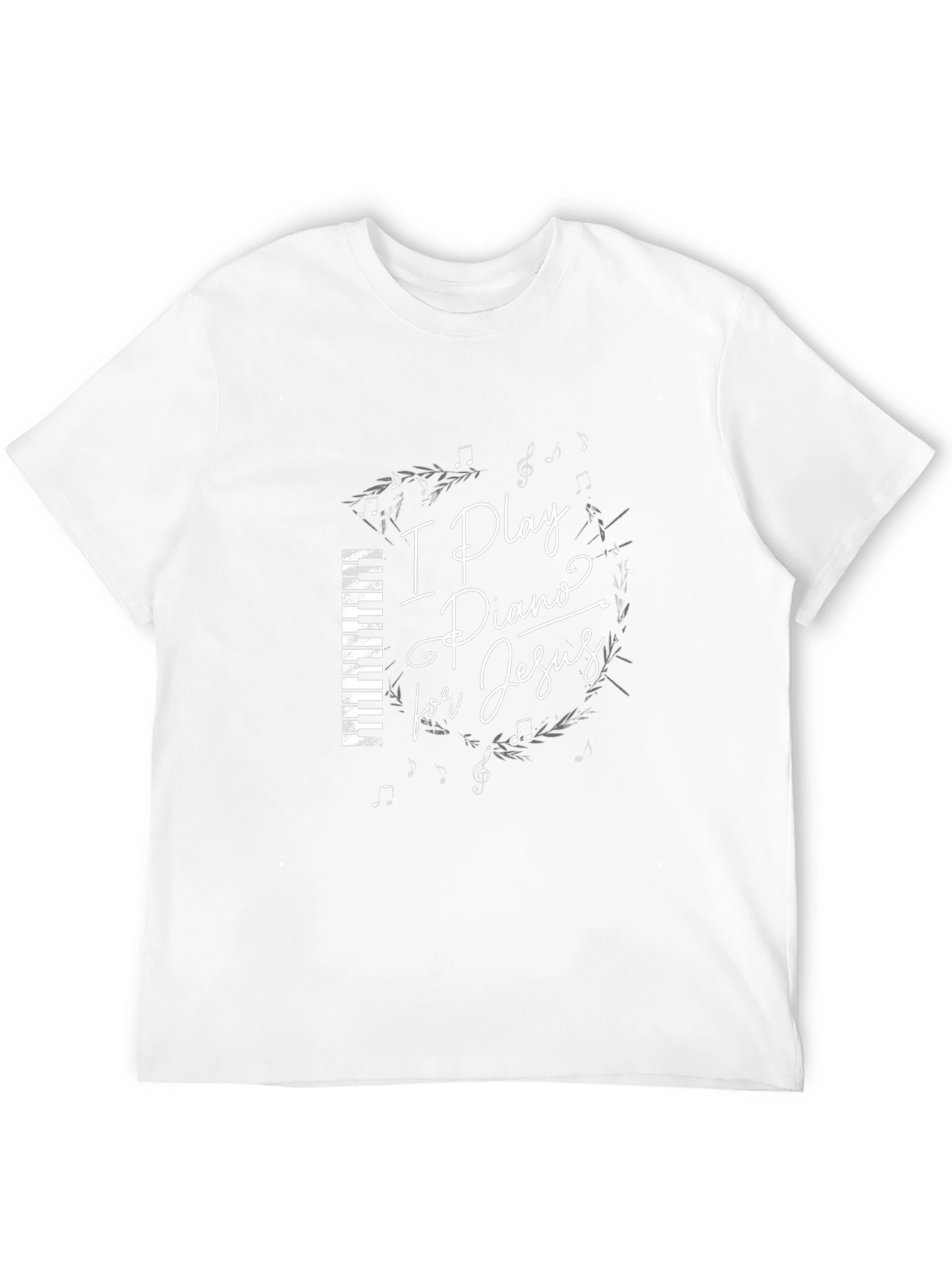 I Play Piano for Jesus Black T-Shirt