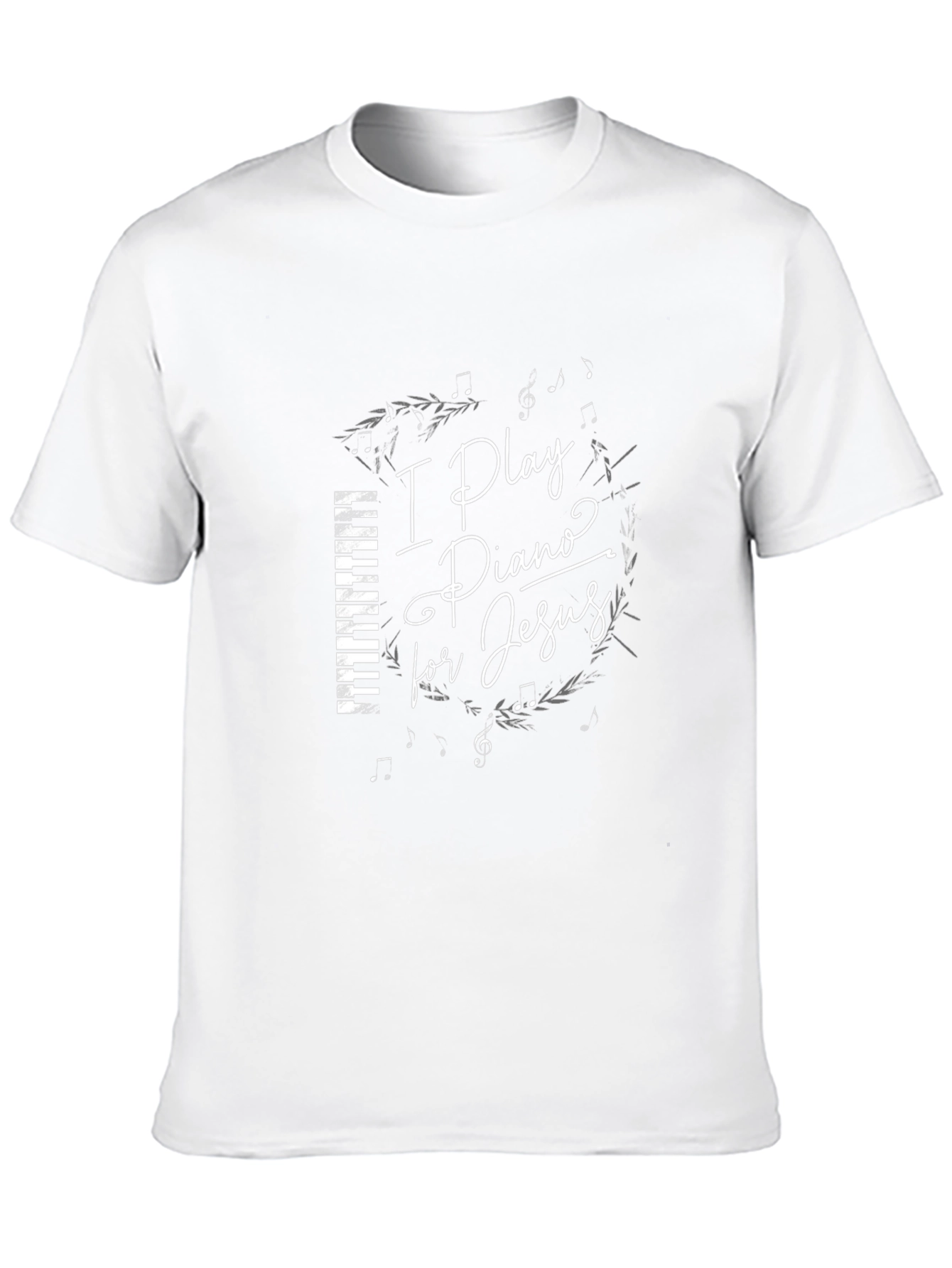 I Play Piano for Jesus Black T-Shirt