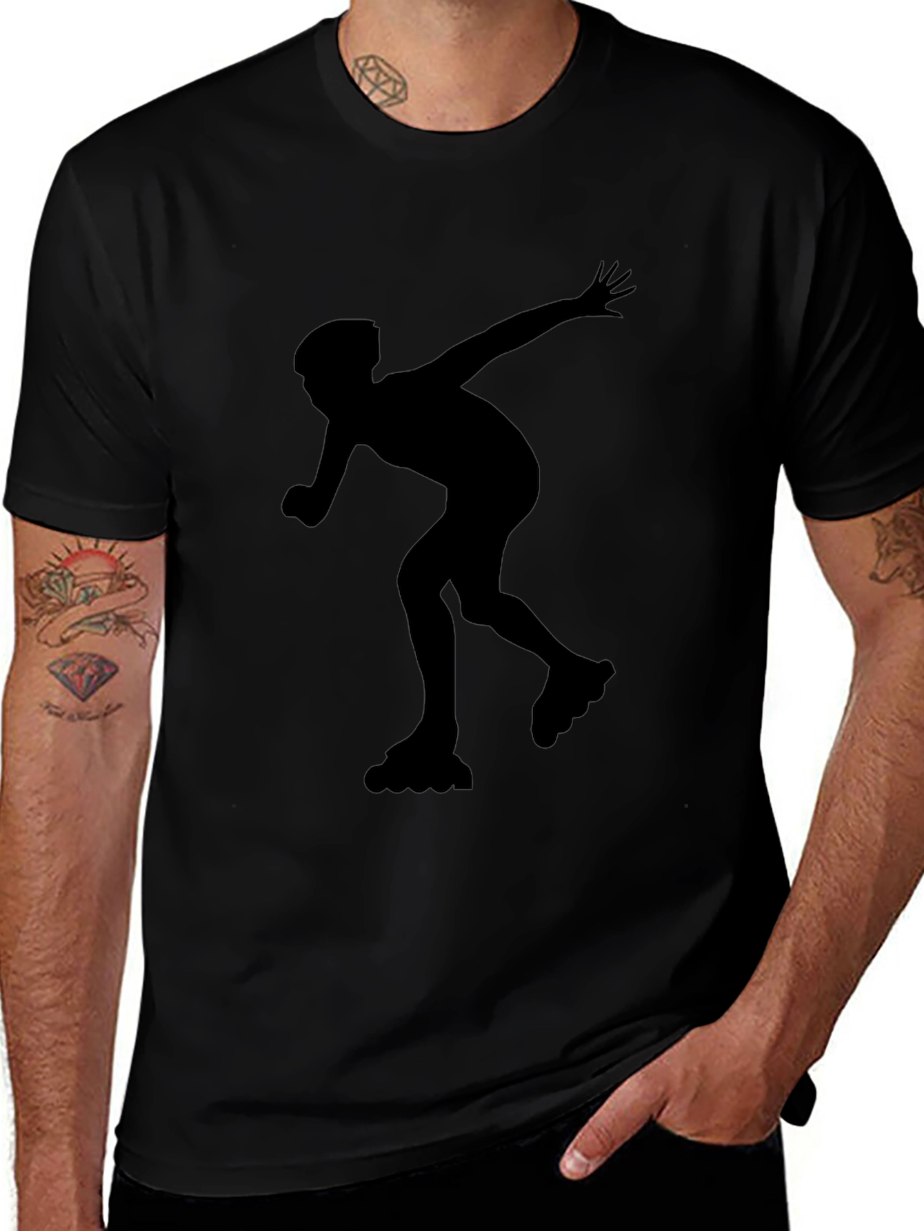 Inline Skater Graphic Tee - Black
