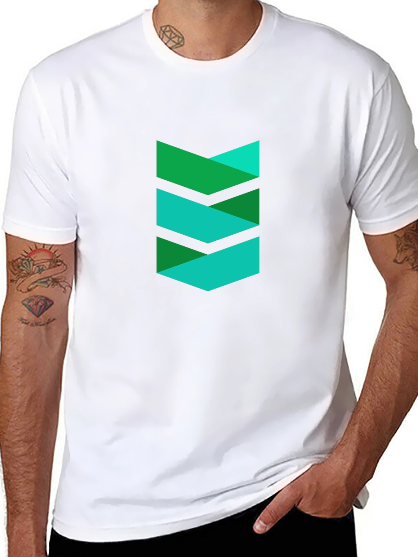 Modern Chevron Black T-Shirt