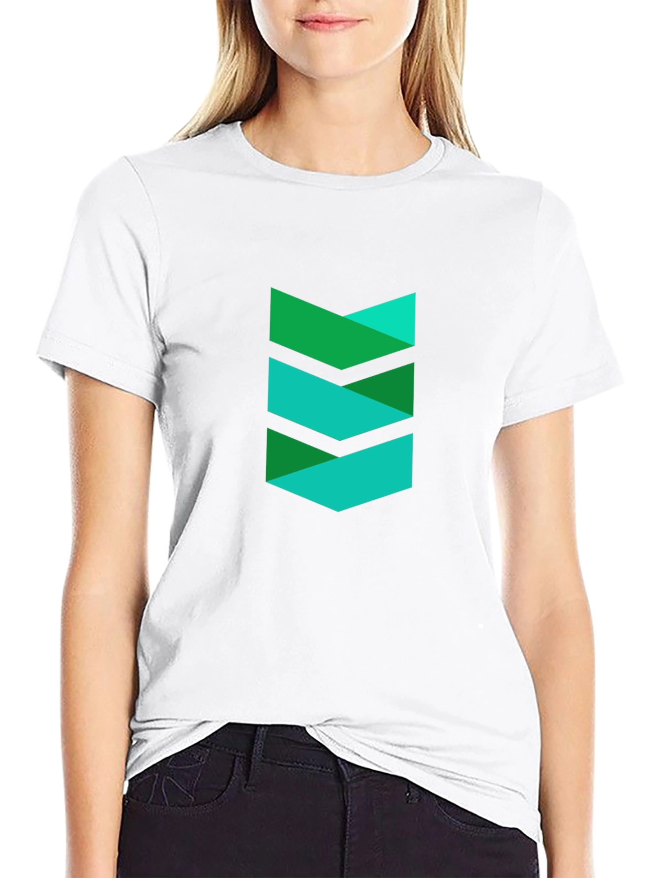 Modern Chevron Black T-Shirt