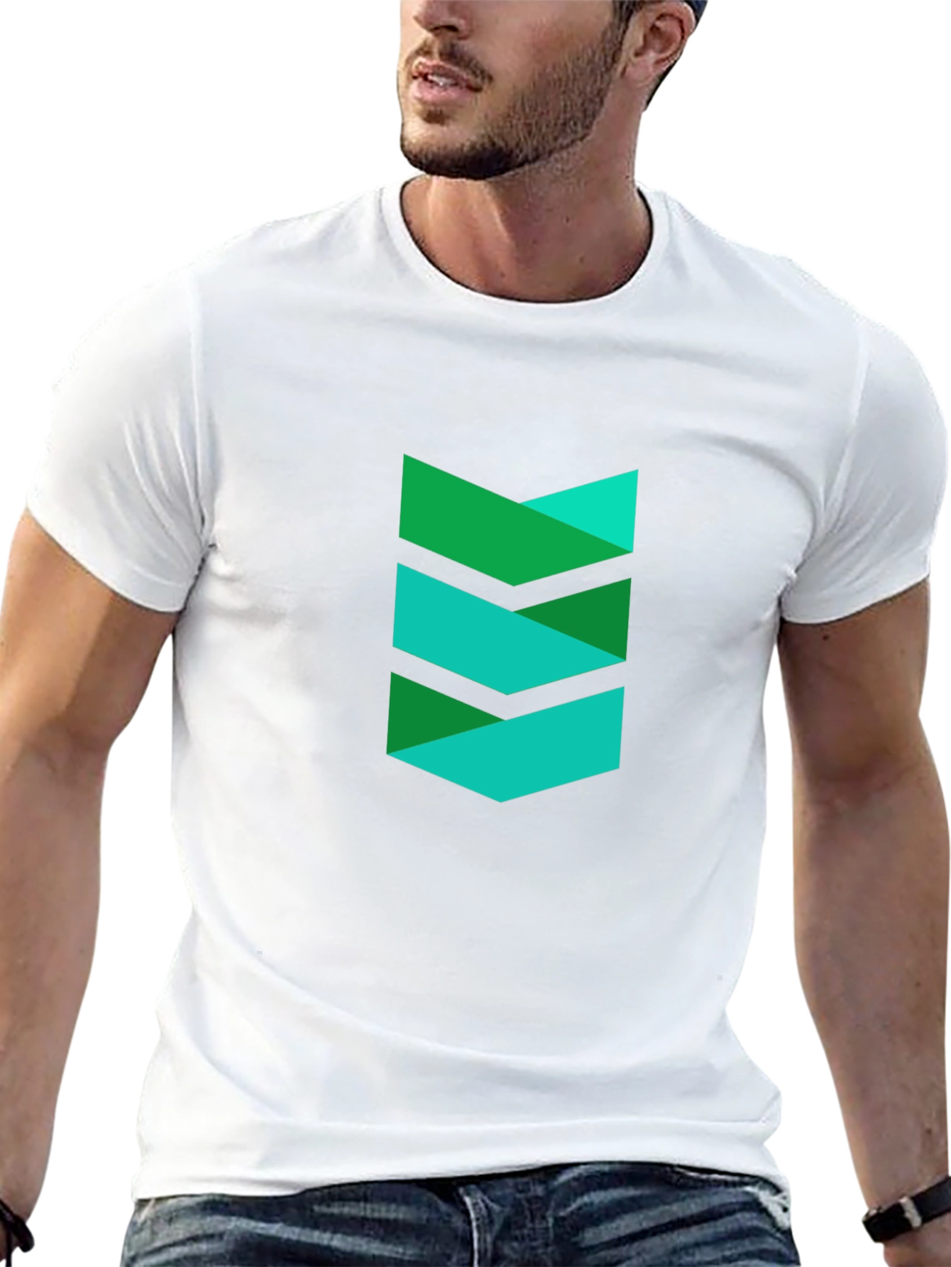 Modern Chevron Black T-Shirt