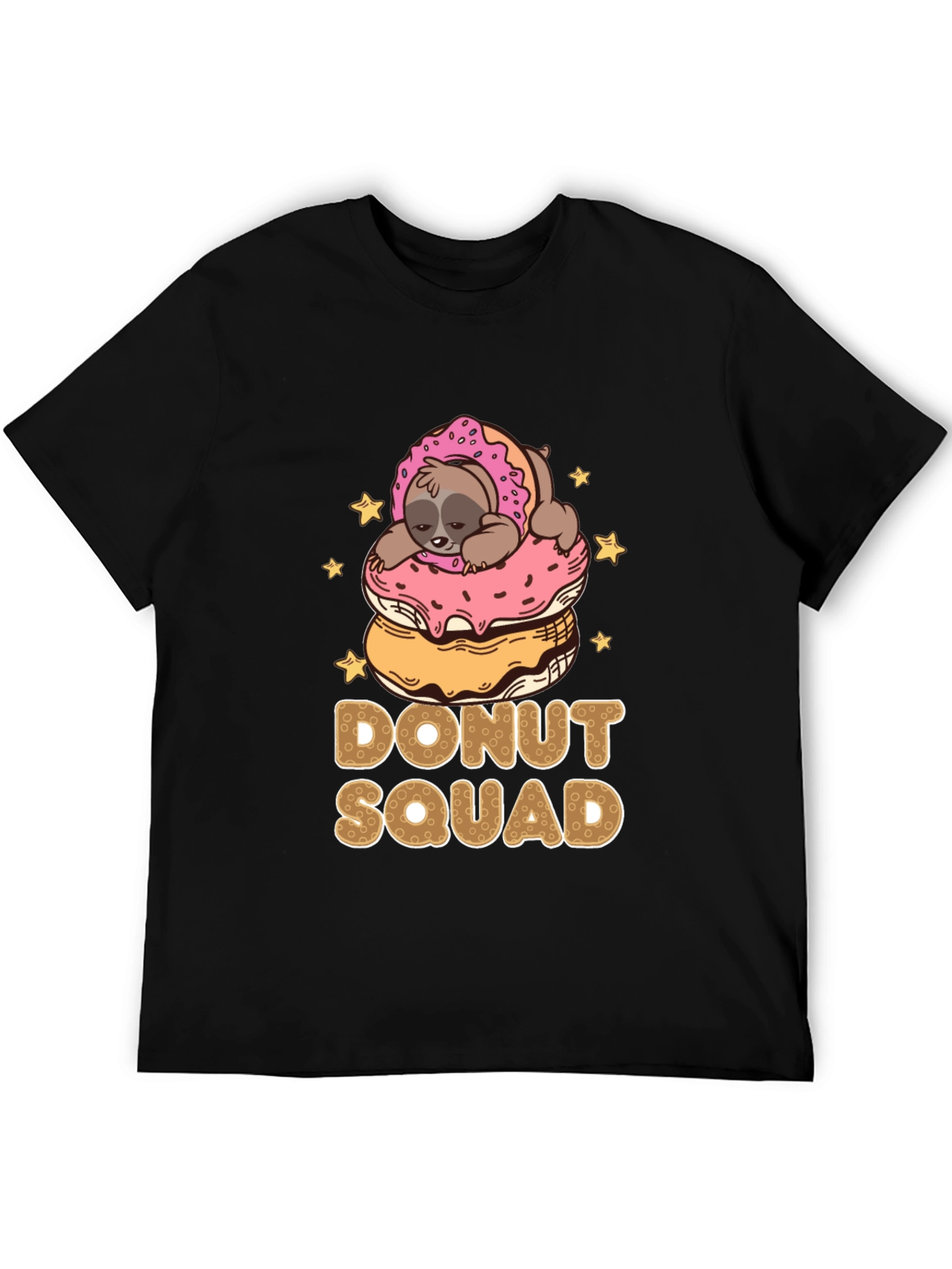 Donut Squad Sloth Graphic T-Shirt