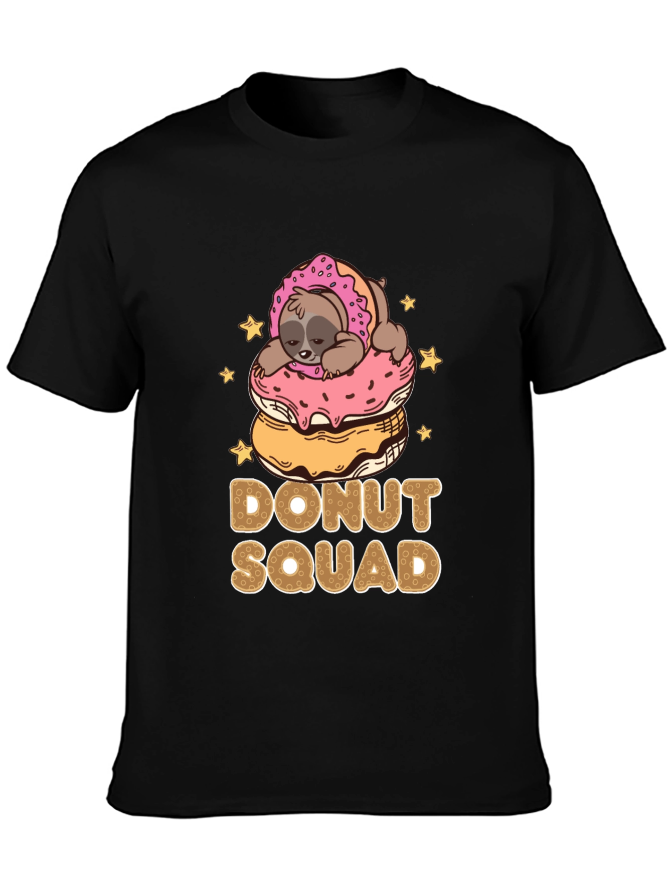 Donut Squad Sloth Graphic T-Shirt