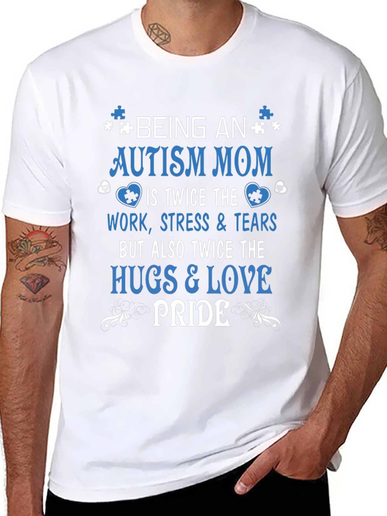 Autism Mom T-Shirt: Twice the Love Twice the Pride!