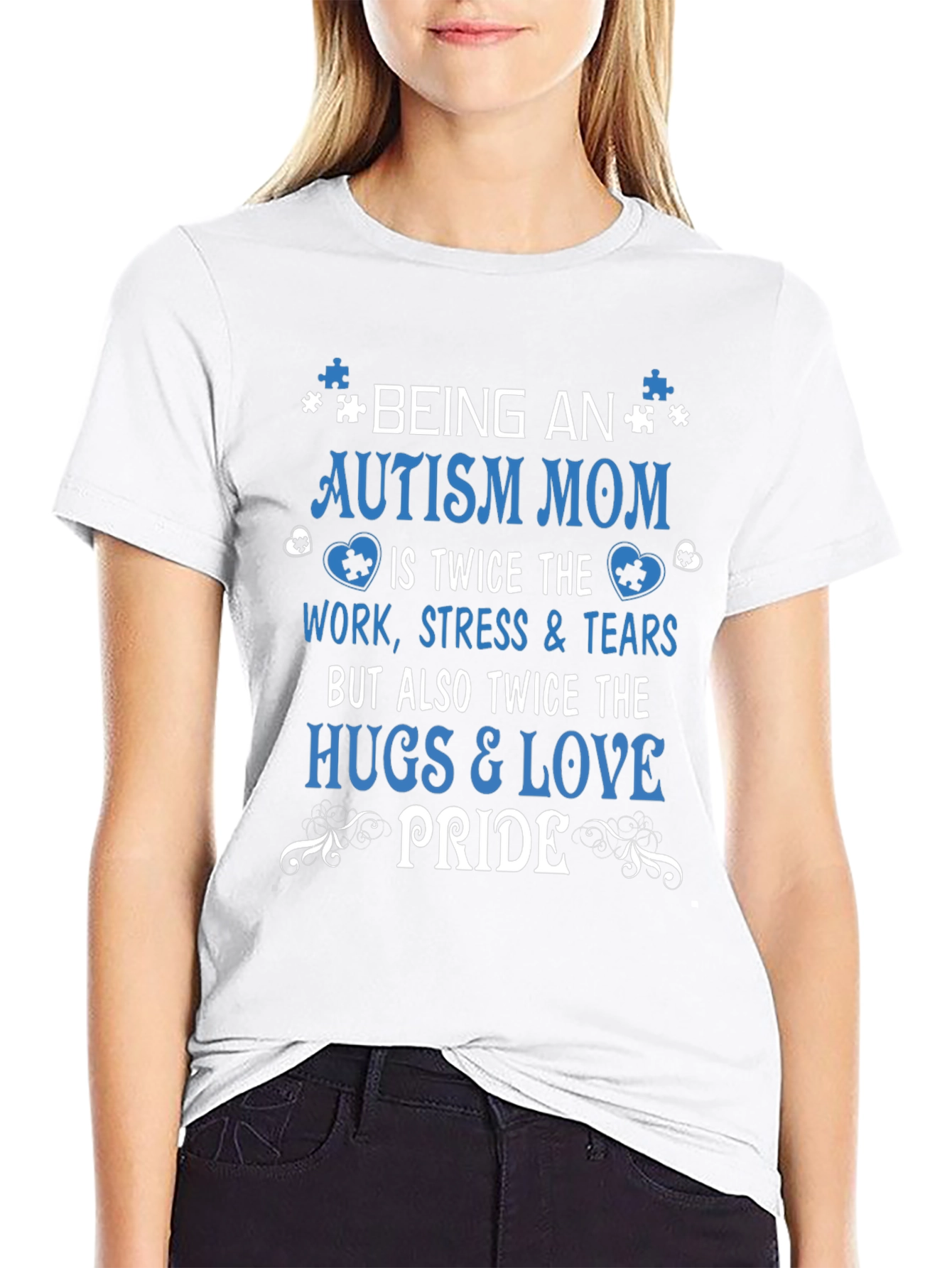 Autism Mom T-Shirt: Twice the Love Twice the Pride!