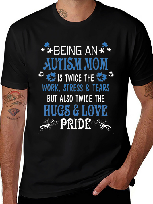 Autism Mom T-Shirt: Twice the Love Twice the Pride!
