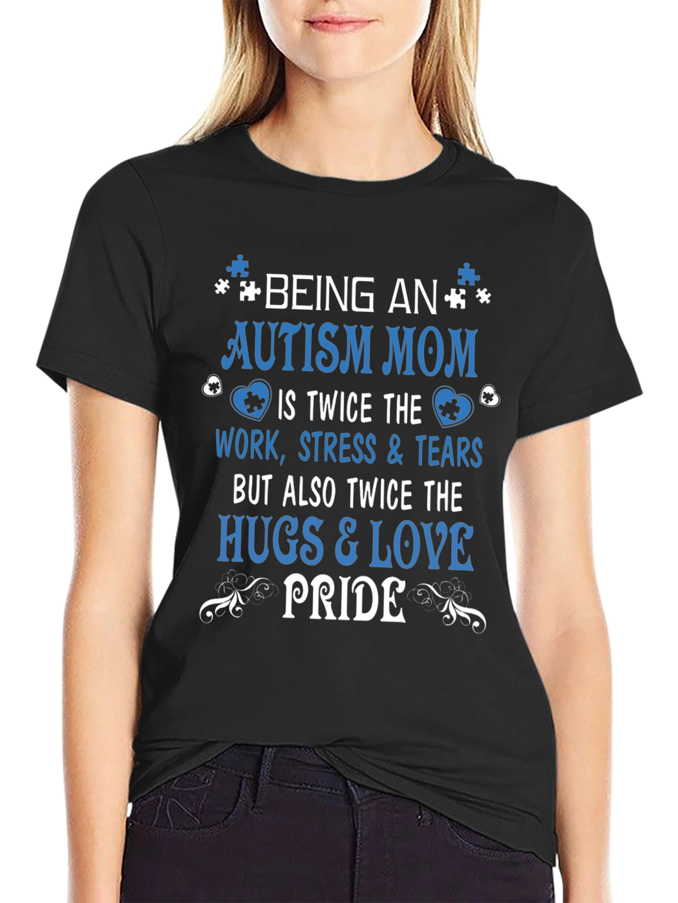Autism Mom T-Shirt: Twice the Love Twice the Pride!