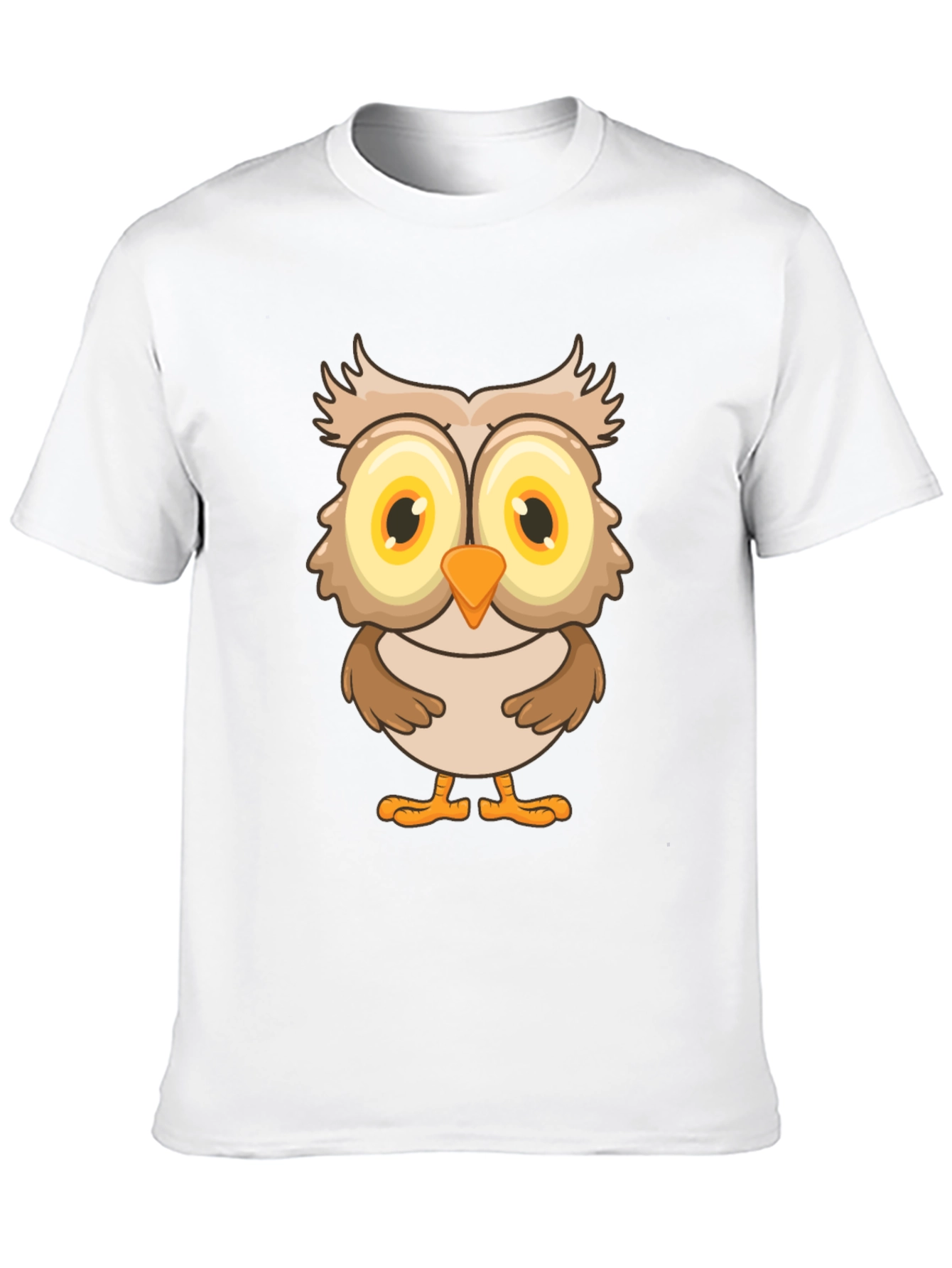 Owl Graphic Print T-Shirt - Black Cotton Tee
