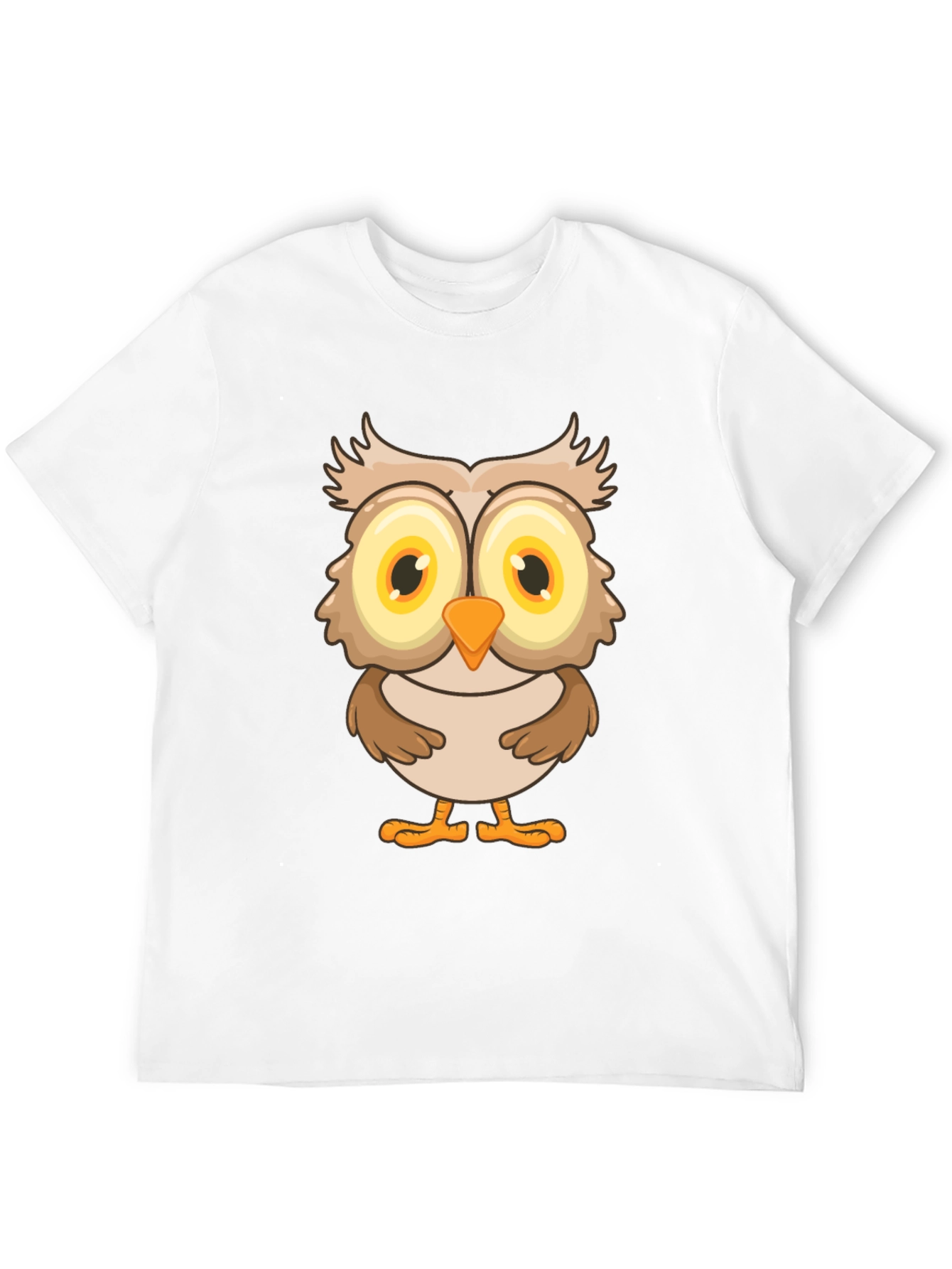 Owl Graphic Print T-Shirt - Black Cotton Tee