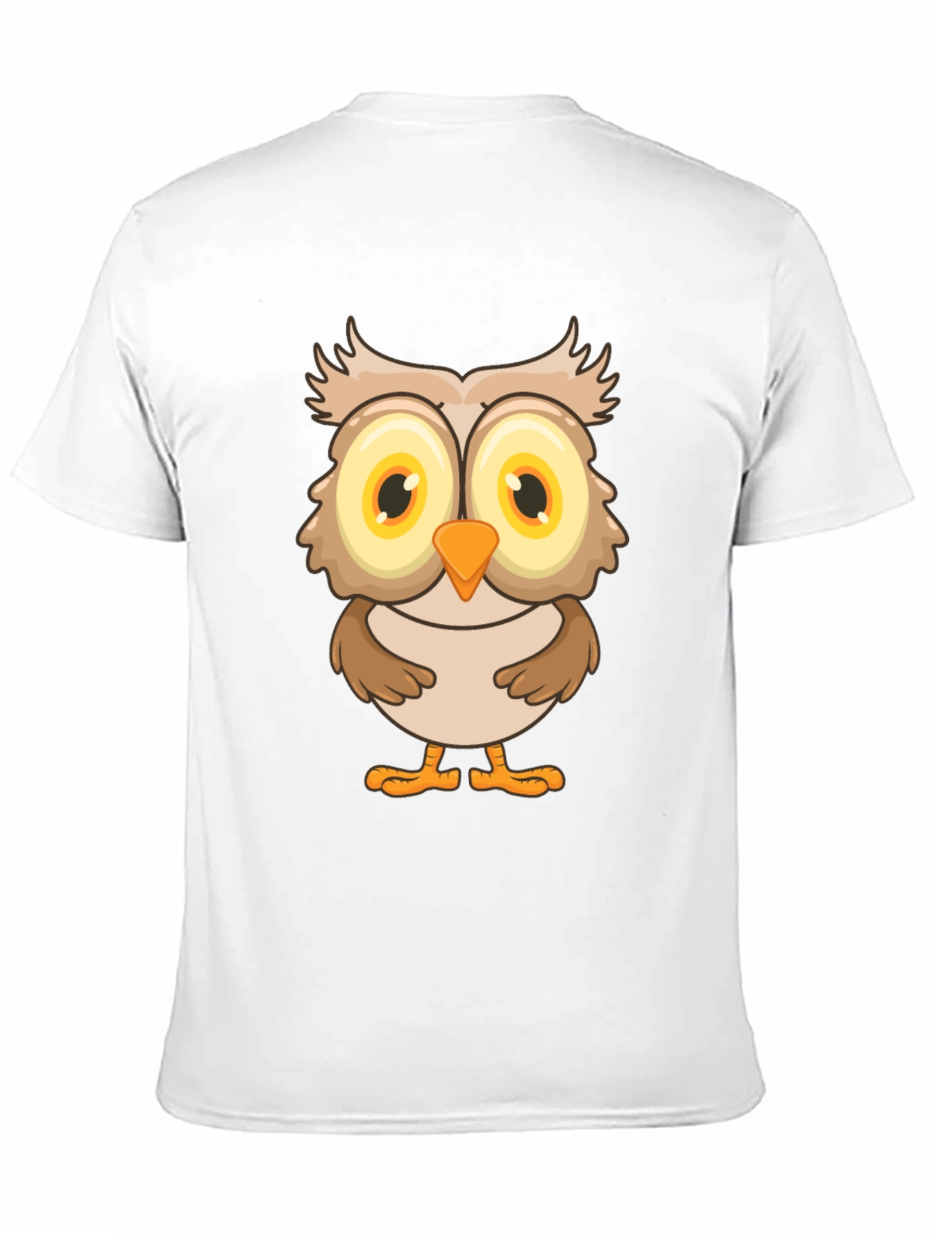Owl Graphic Print T-Shirt - Black Cotton Tee