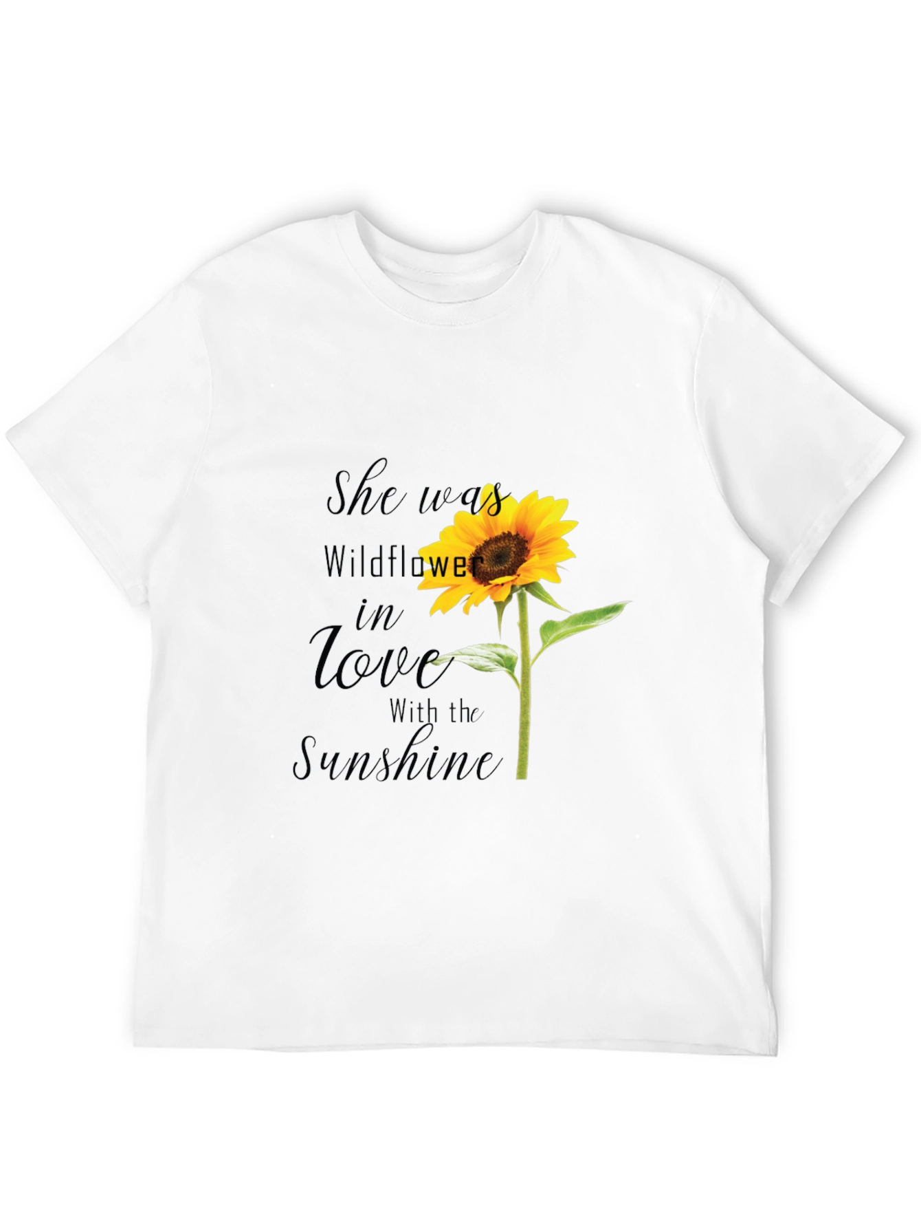 Sunflower Graphic T-Shirt - She Was Wildflower