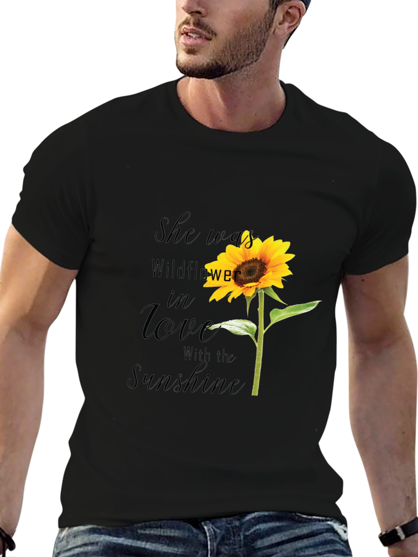 Sunflower Graphic T-Shirt - She Was Wildflower