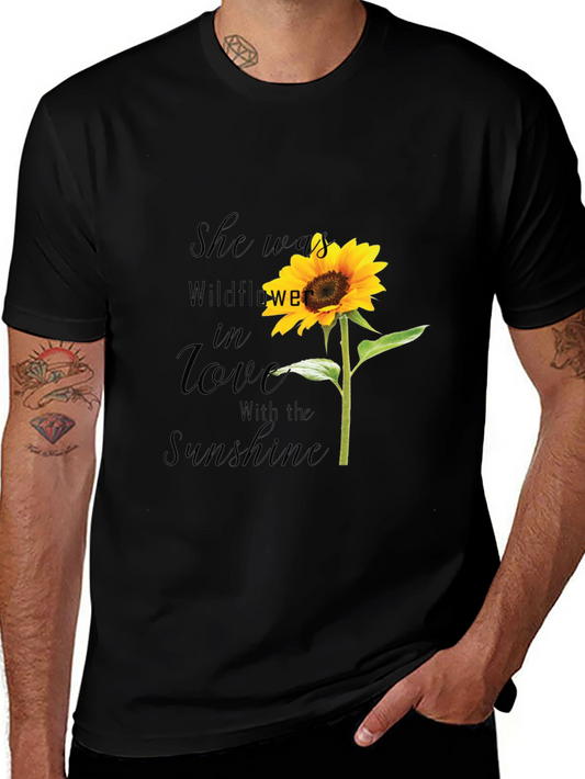 Sunflower Graphic T-Shirt - She Was Wildflower