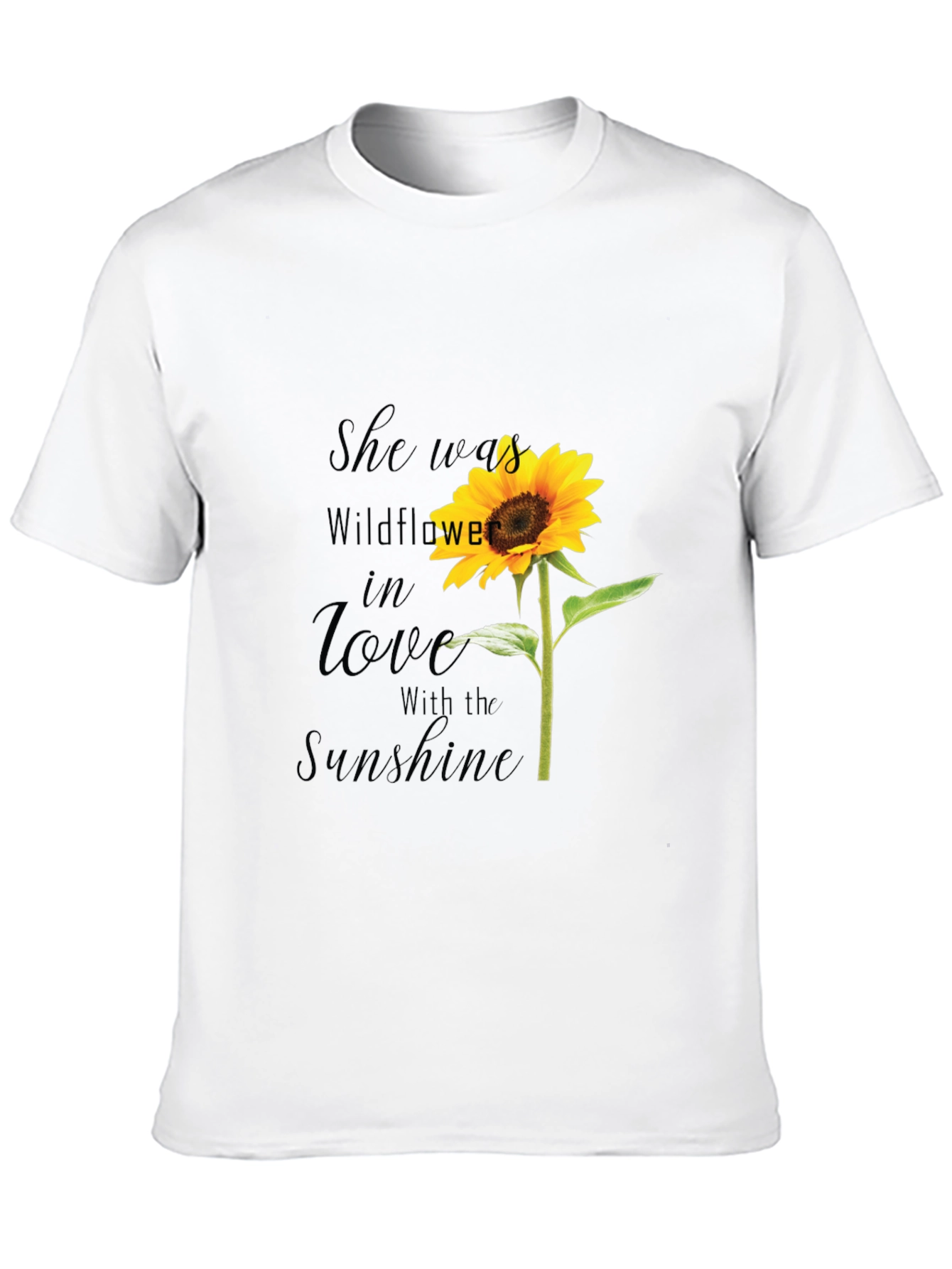 Sunflower Graphic T-Shirt - She Was Wildflower