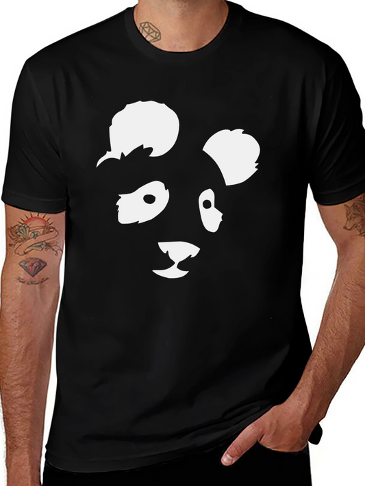 Panda Graphic T-Shirt - Black Cotton Tee