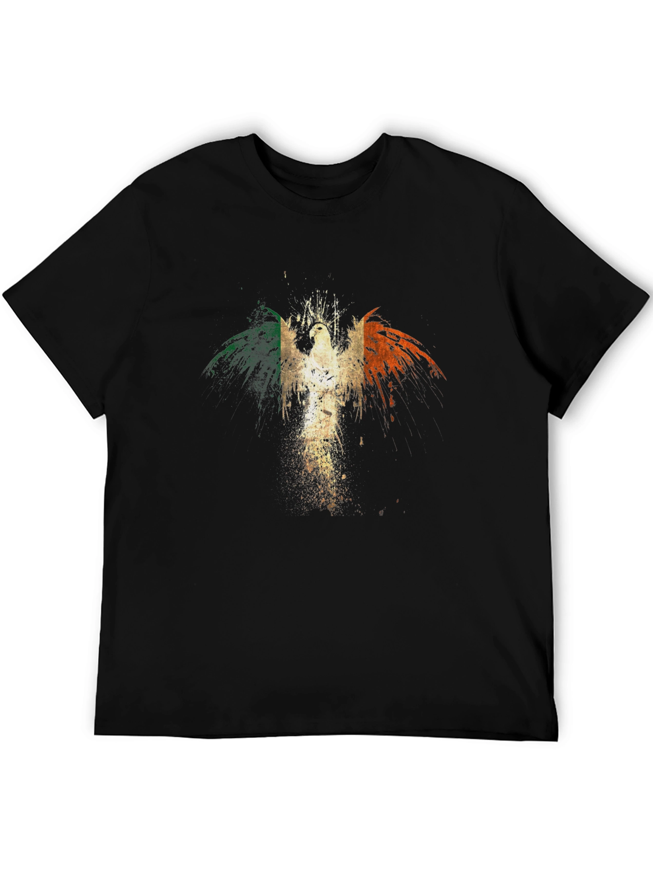 Irish Flag Phoenix Graphic Tee - Black