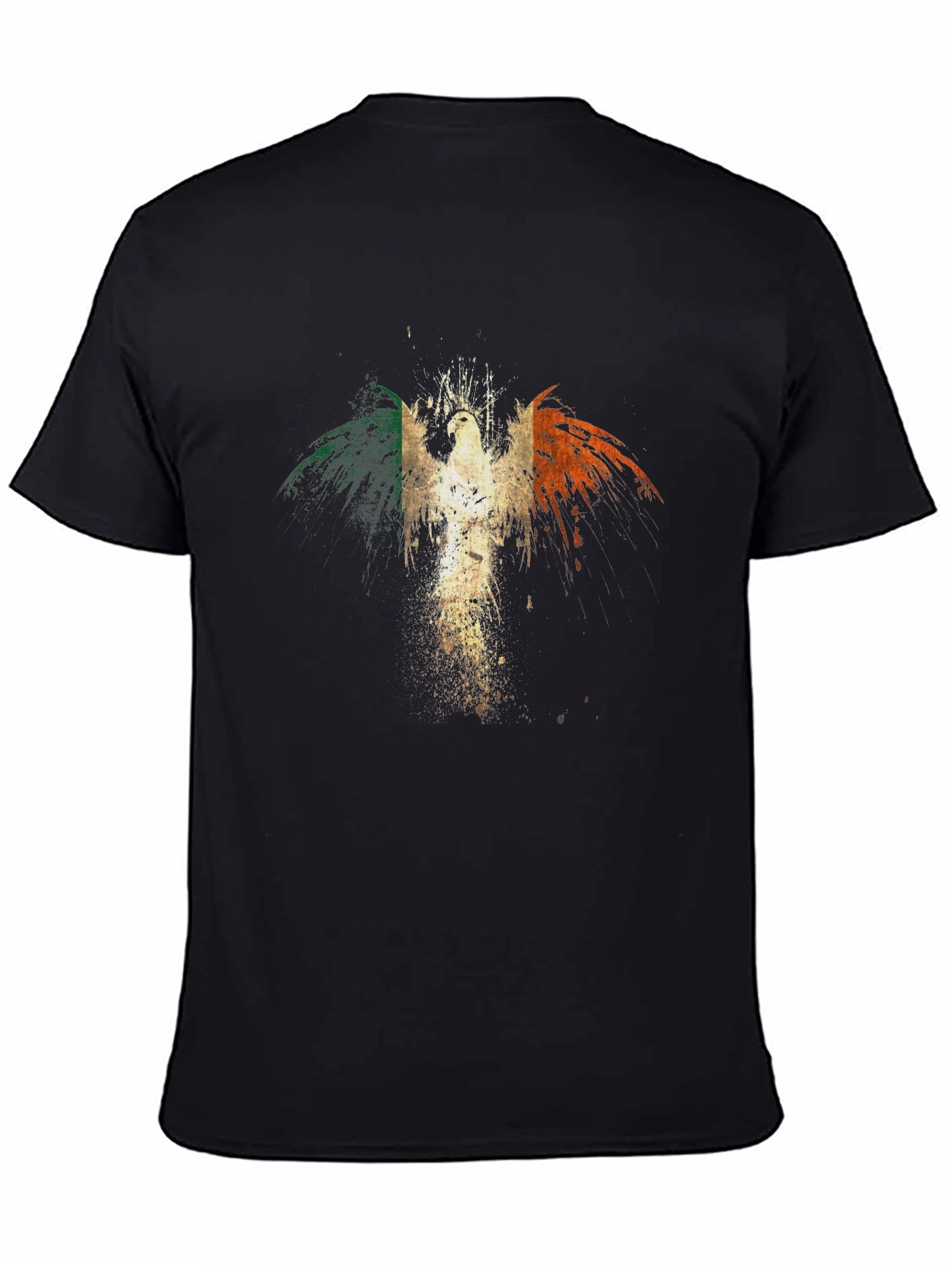 Irish Flag Phoenix Graphic Tee - Black