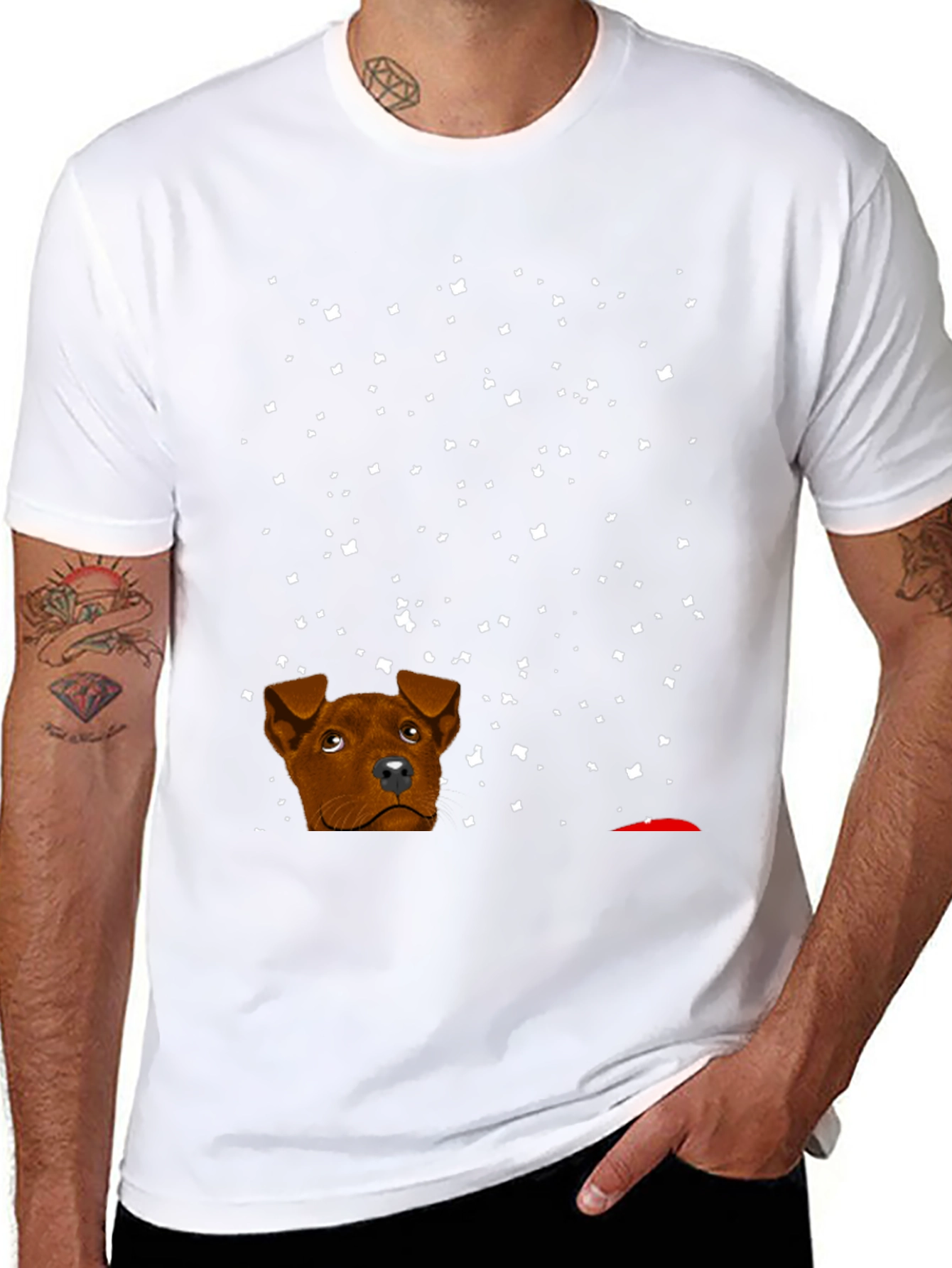 Dog in Snow T-Shirt