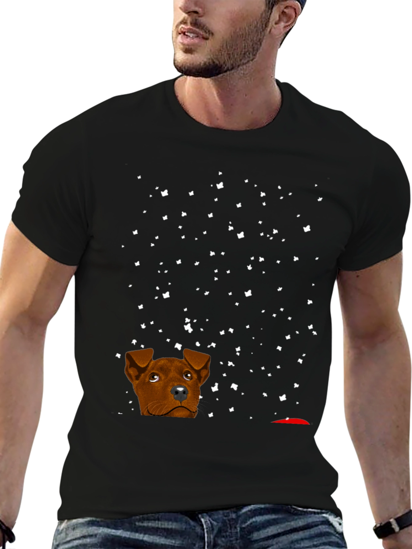 Dog in Snow T-Shirt