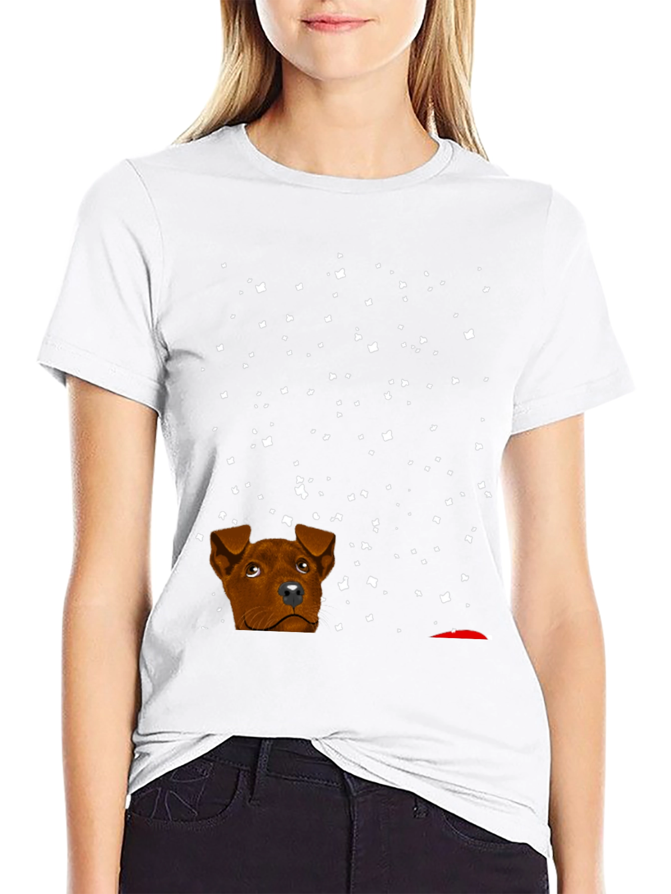 Dog in Snow T-Shirt