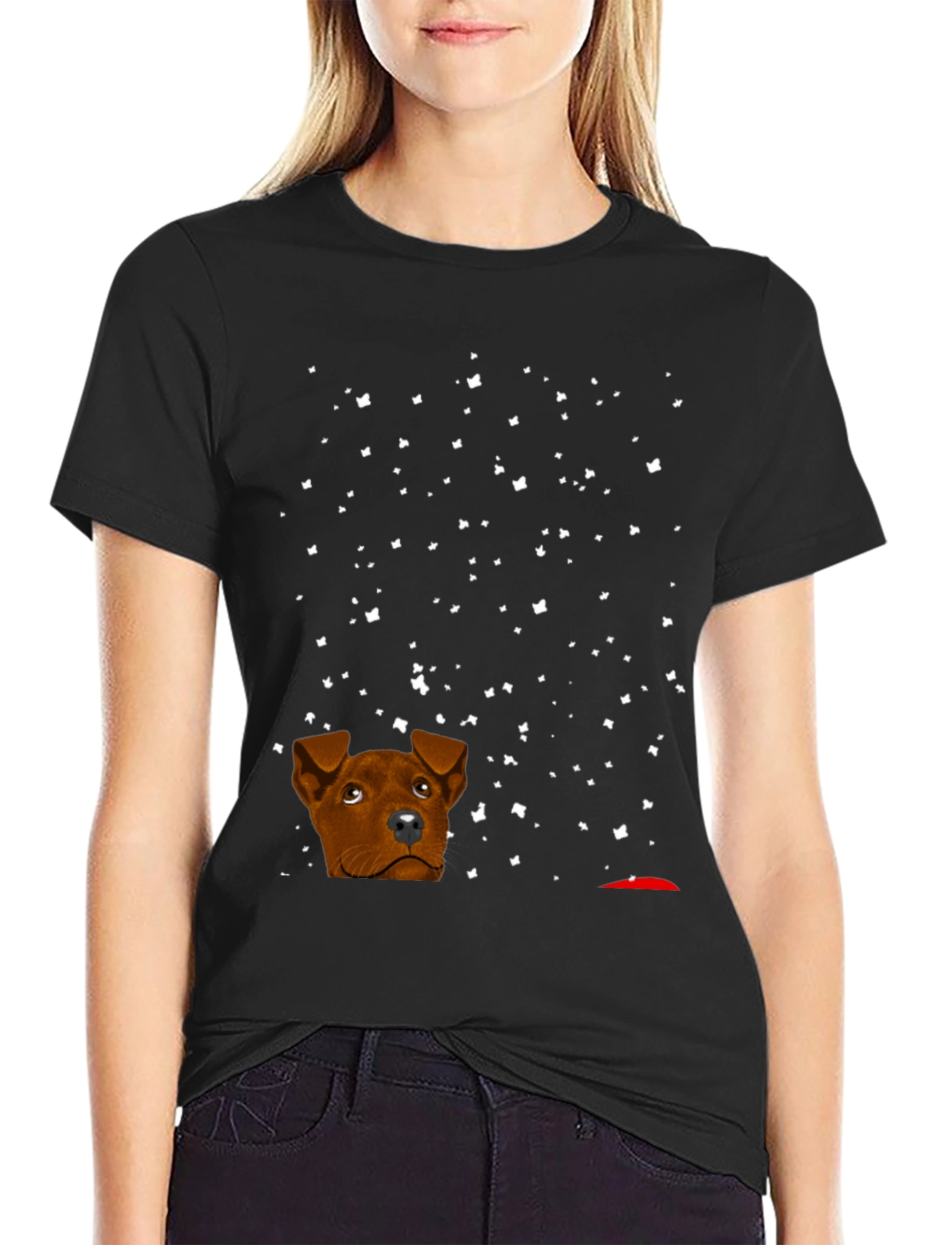 Dog in Snow T-Shirt
