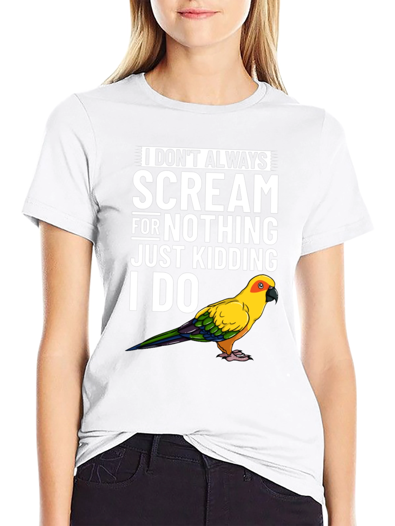 Funny Parrot T-Shirt - I Dont Always Scream