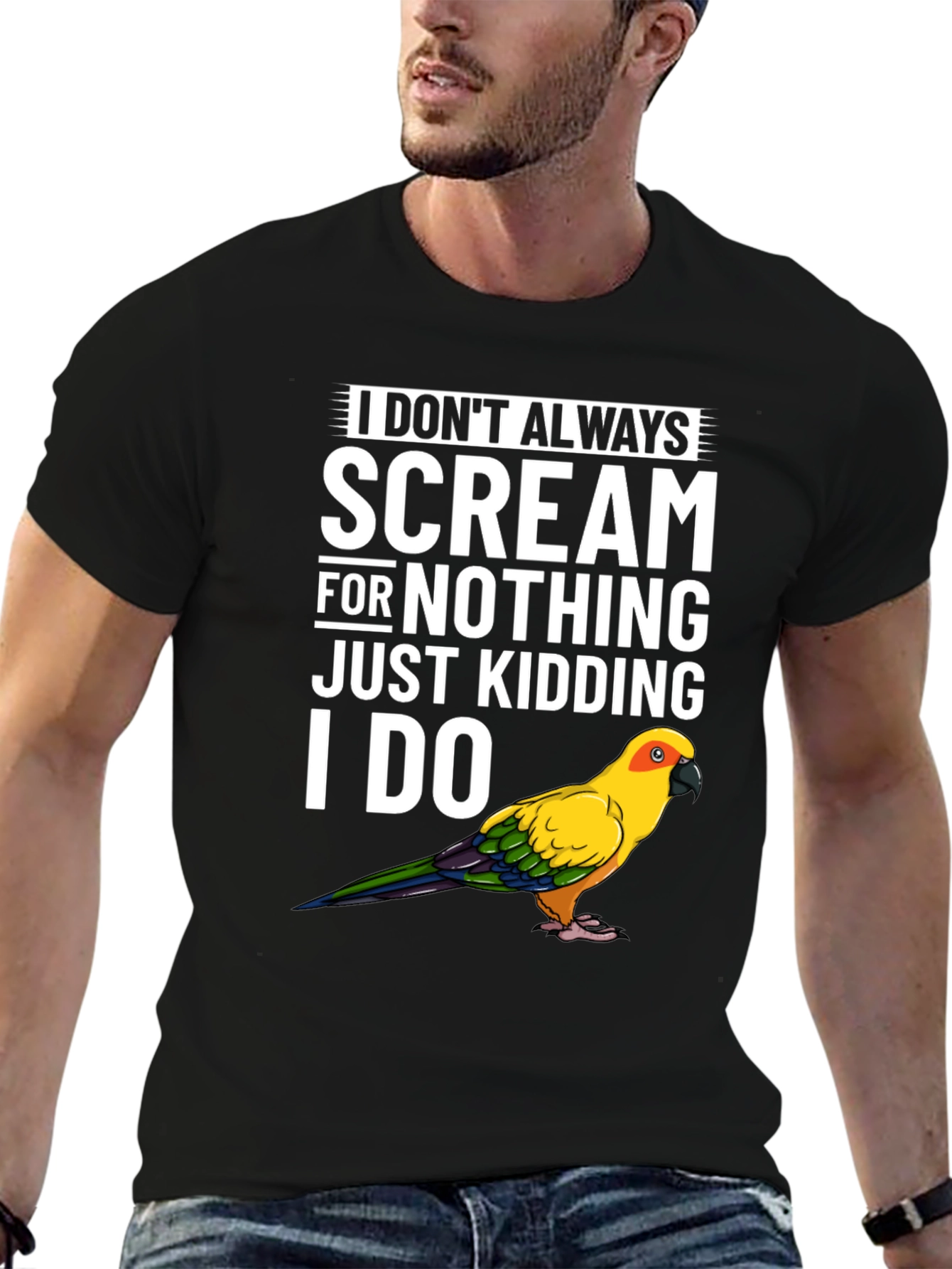 Funny Parrot T-Shirt - I Dont Always Scream