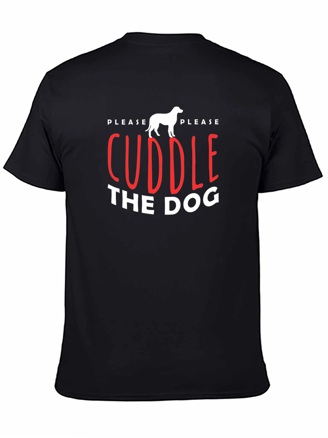 Please Cuddle the Dog T-Shirt – Cute Dog Lover Tee