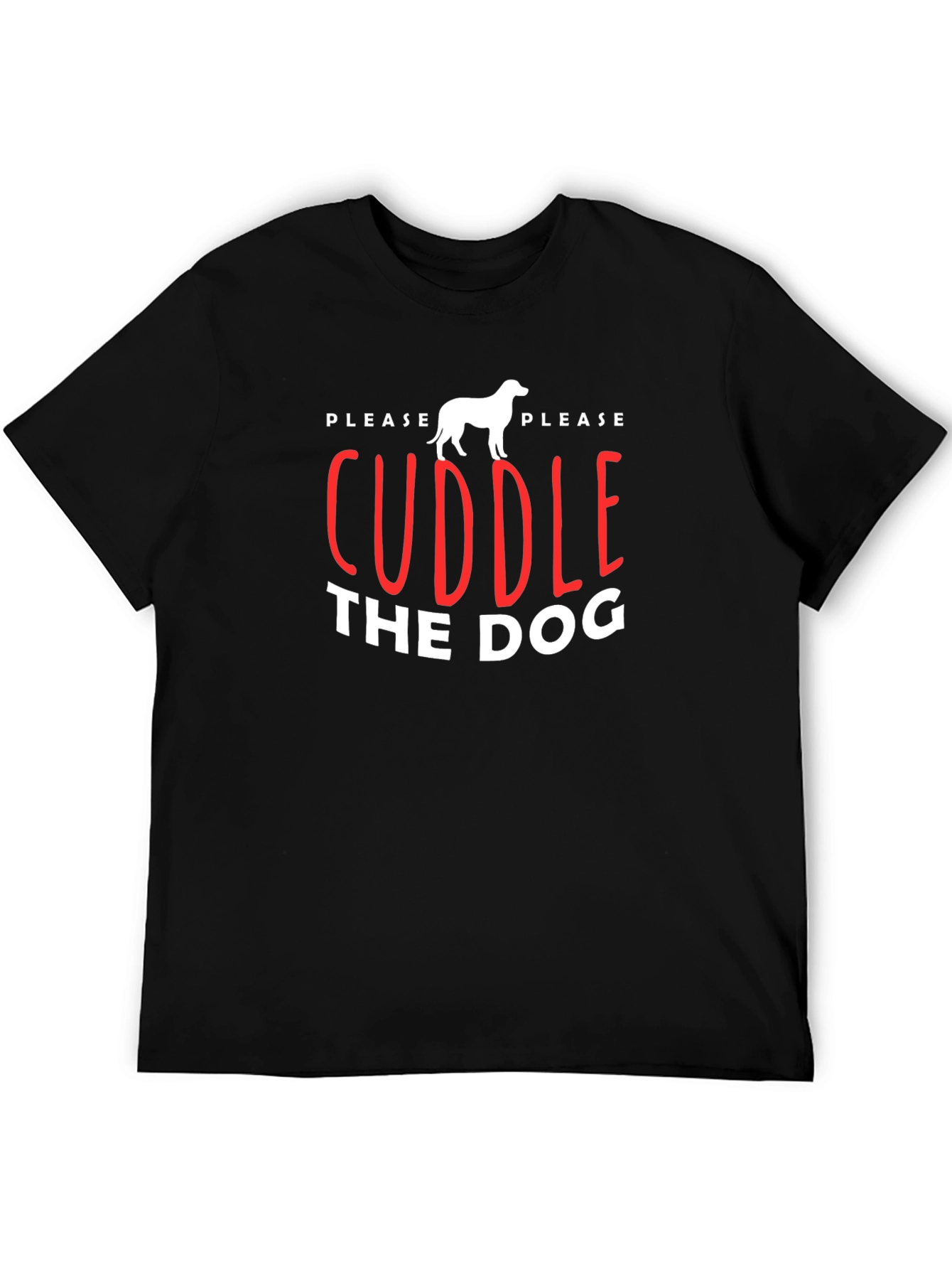 Please Cuddle the Dog T-Shirt – Cute Dog Lover Tee