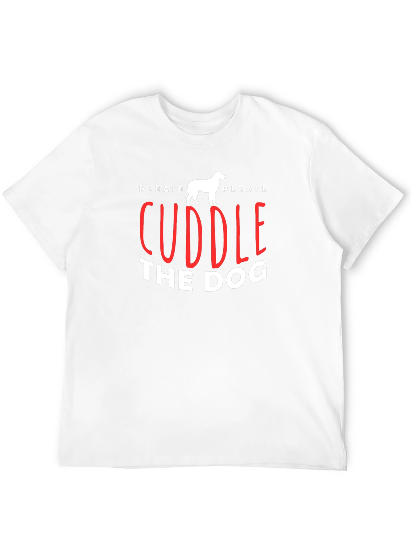 Please Cuddle the Dog T-Shirt – Cute Dog Lover Tee