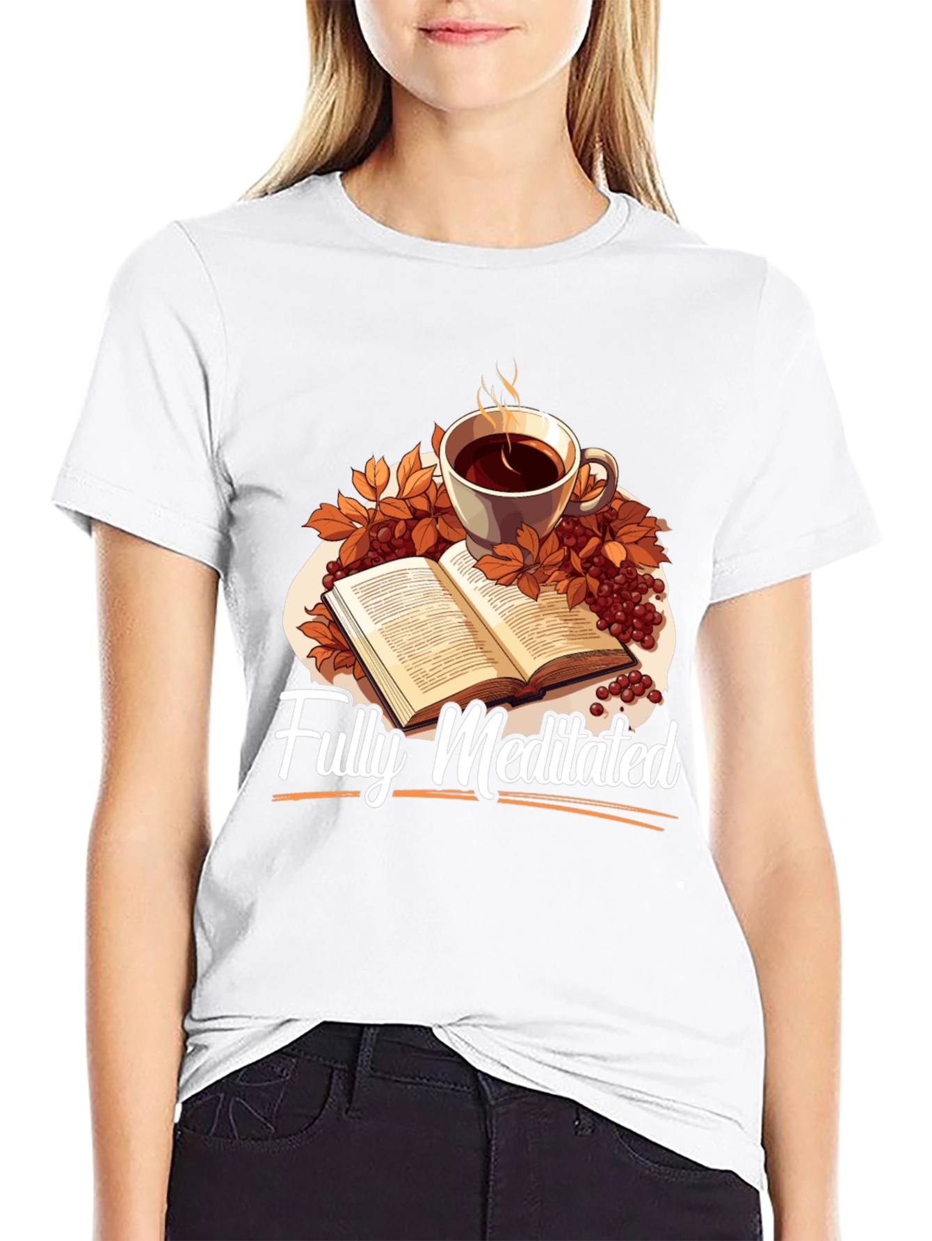 Fully Meditated Coffee & Book T-Shirt