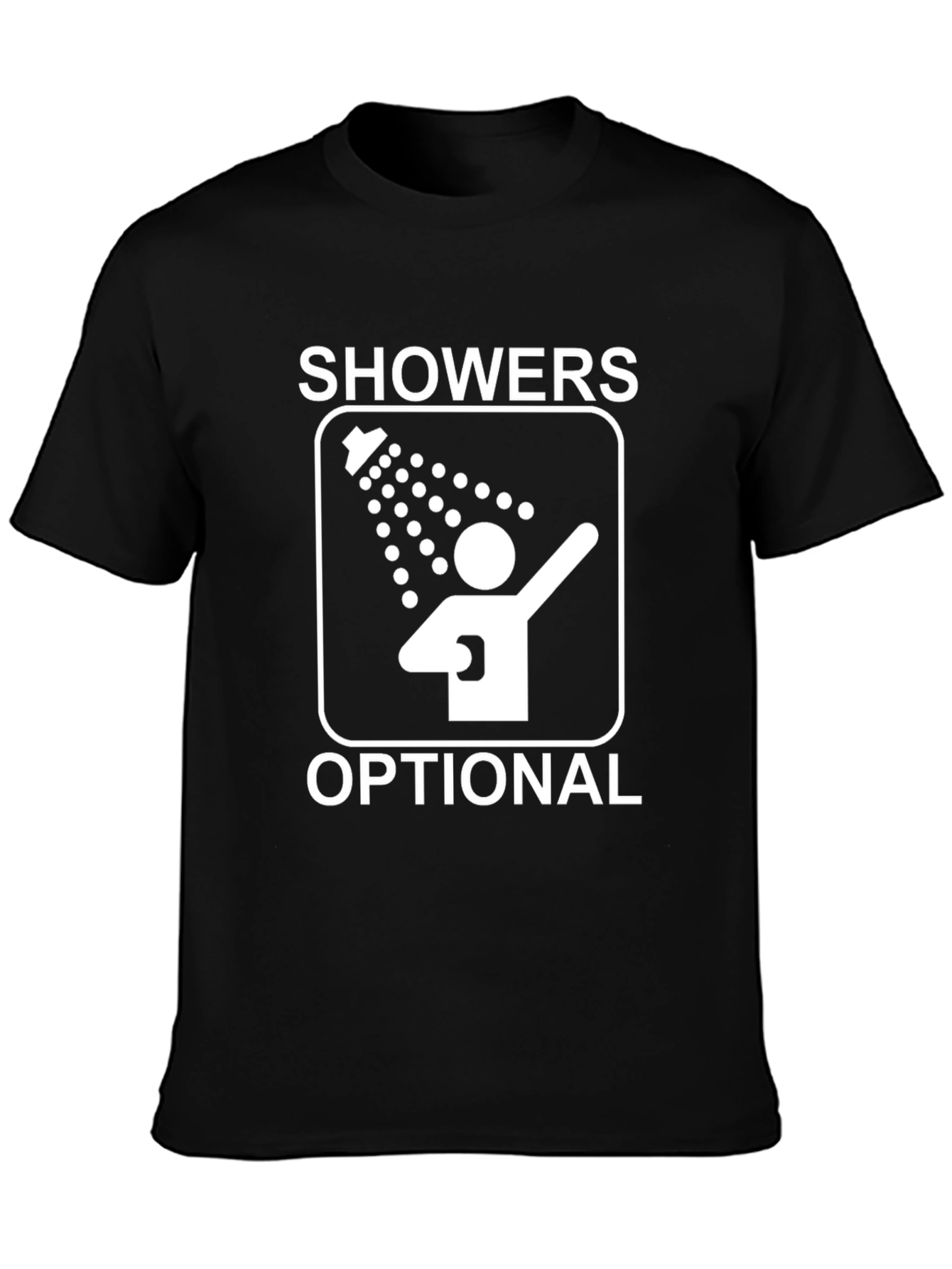 Showers Optional Graphic Tee - Novelty Humor Shirt