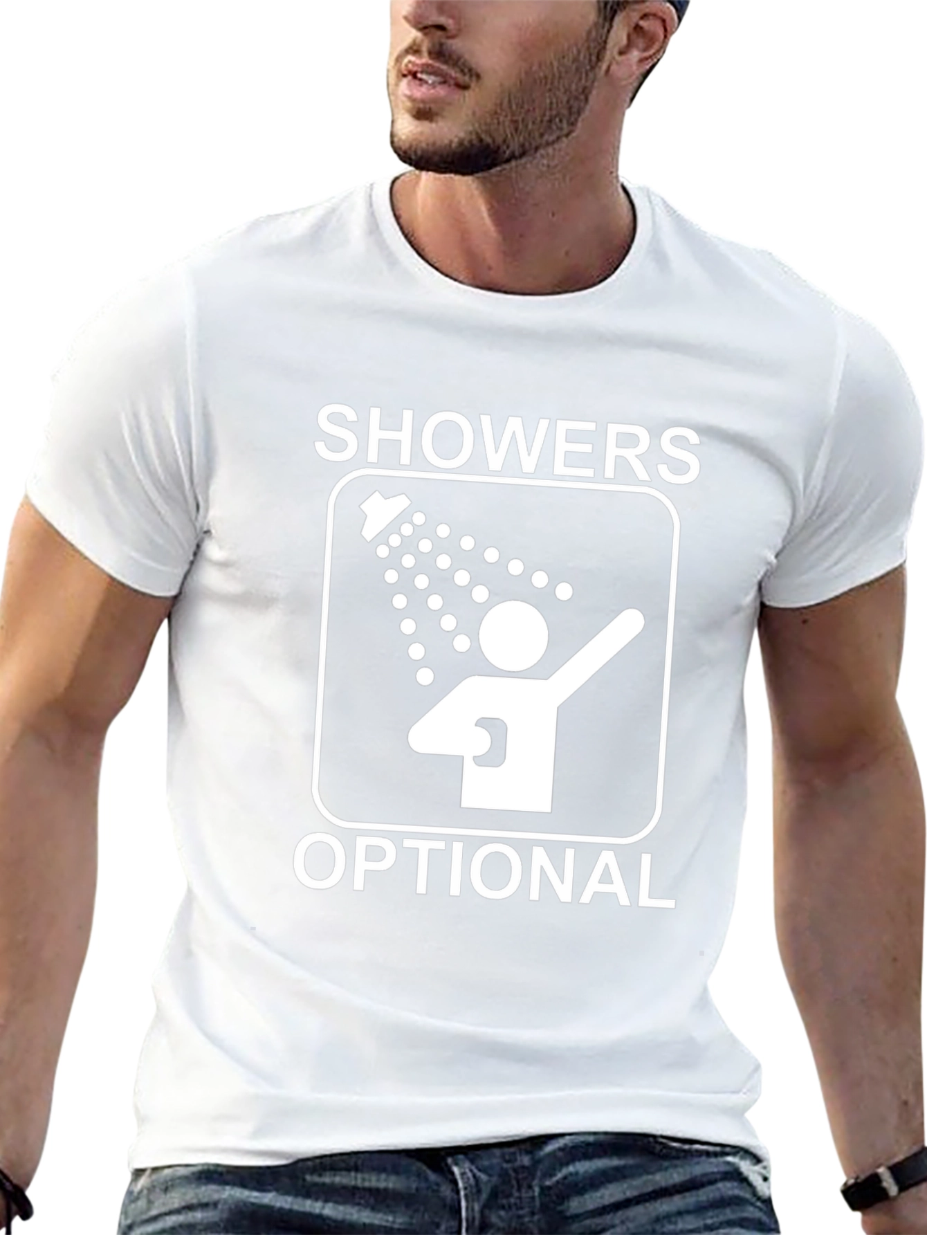 Showers Optional Graphic Tee - Novelty Humor Shirt