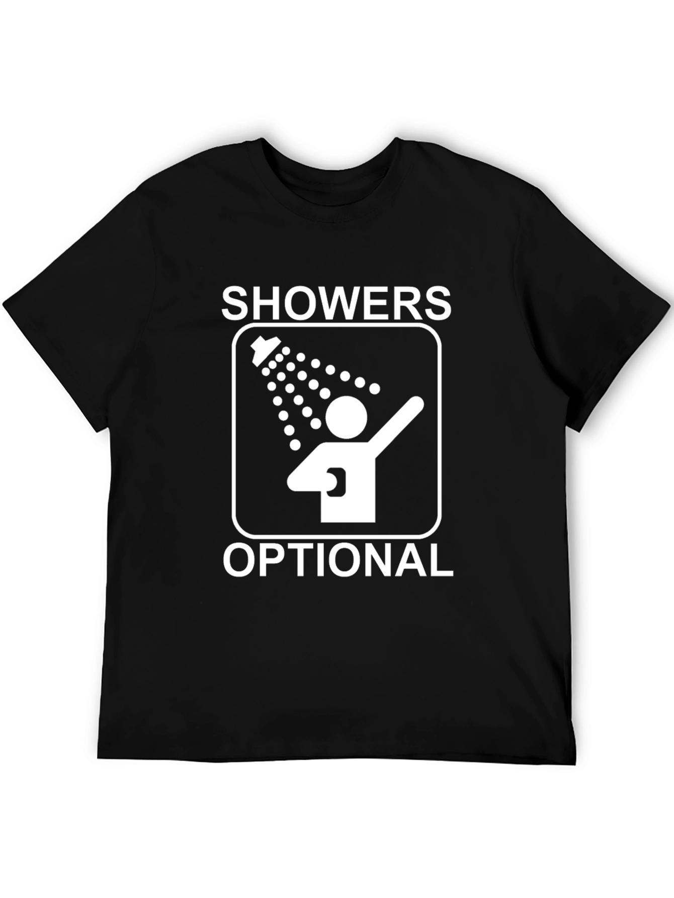 Showers Optional Graphic Tee - Novelty Humor Shirt