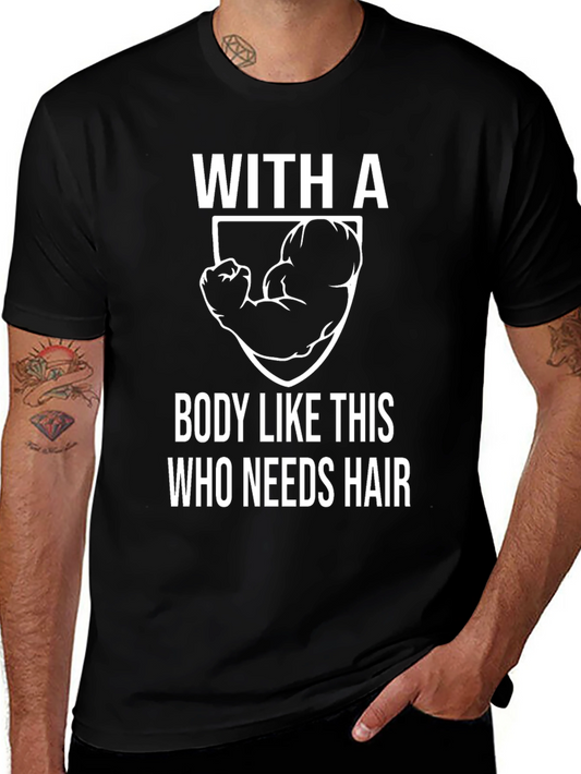 Funny Bald Guy Bodybuilding T-Shirt