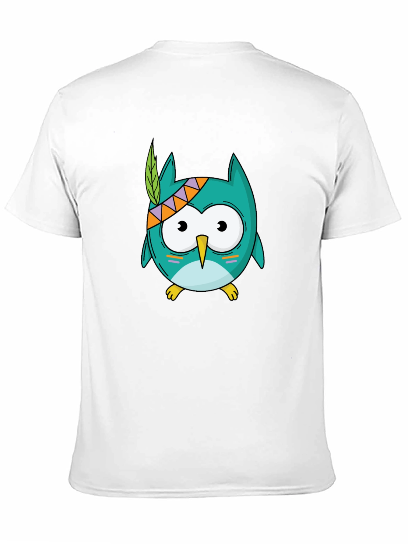 Cartoon Owl Graphic Tee - Unisex Black T-Shirt