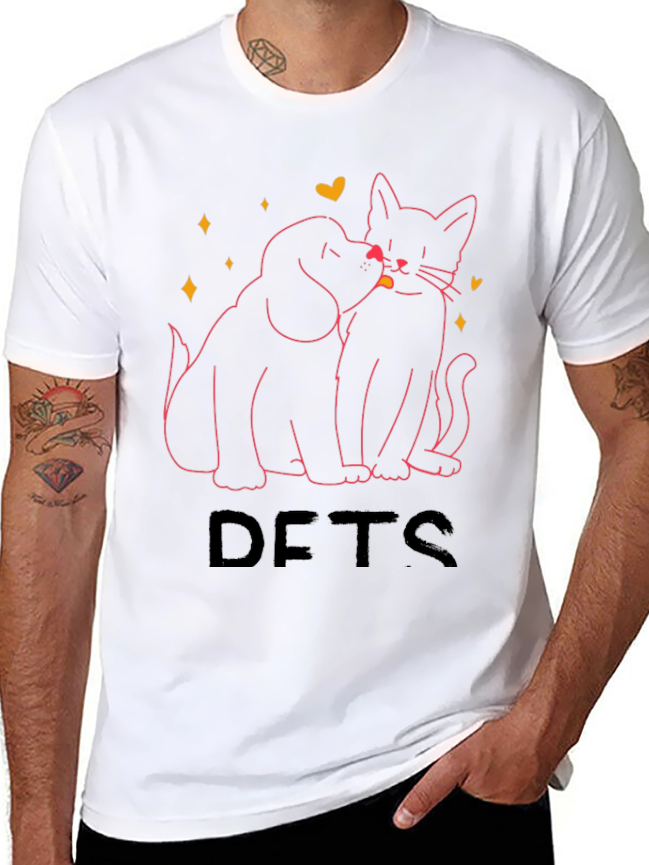 Dog & Cat Love DFTS T-Shirt – Cute Pet Lover Tee