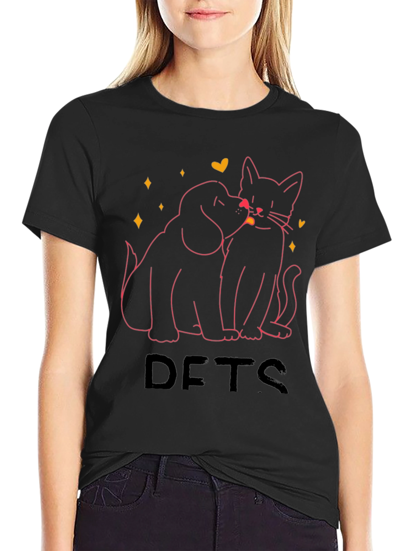 Dog & Cat Love DFTS T-Shirt – Cute Pet Lover Tee