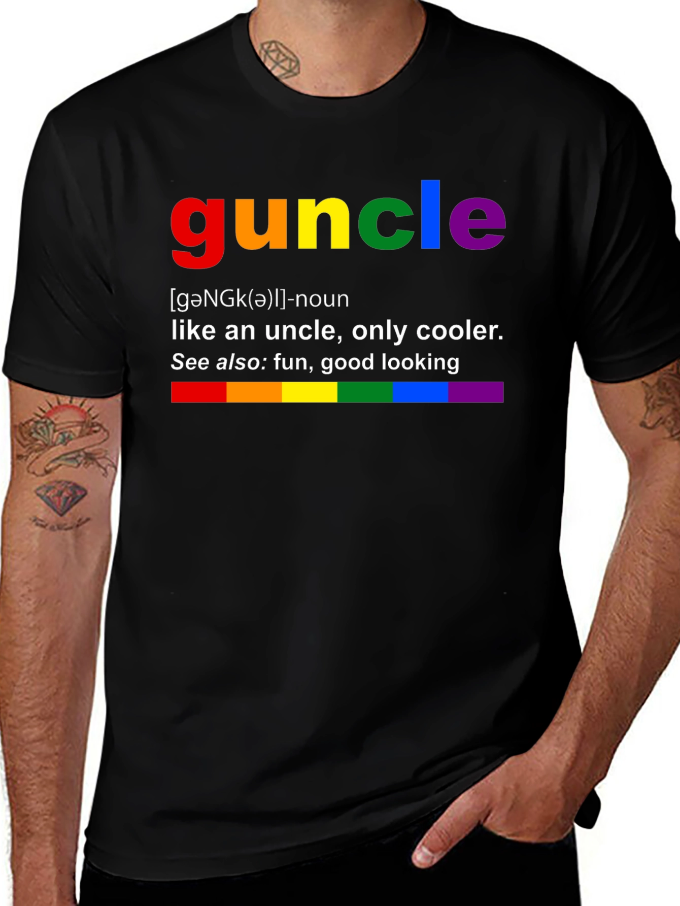 Guncle Rainbow Definition T-Shirt