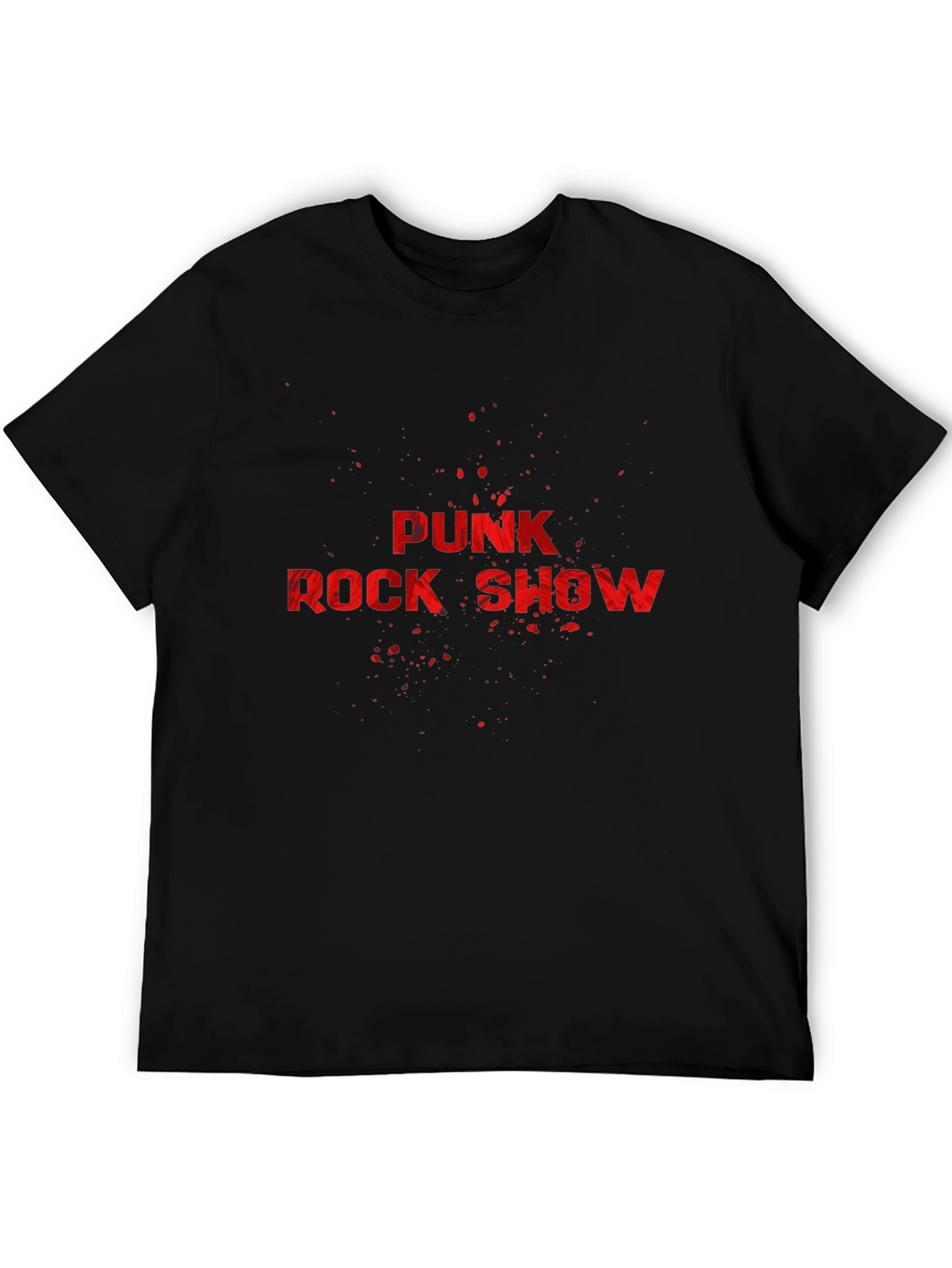 Punk Rock Show Graphic T-Shirt - Bold Red Print