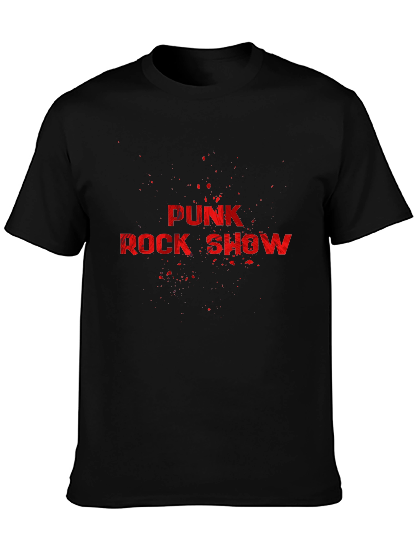 Punk Rock Show Graphic T-Shirt - Bold Red Print