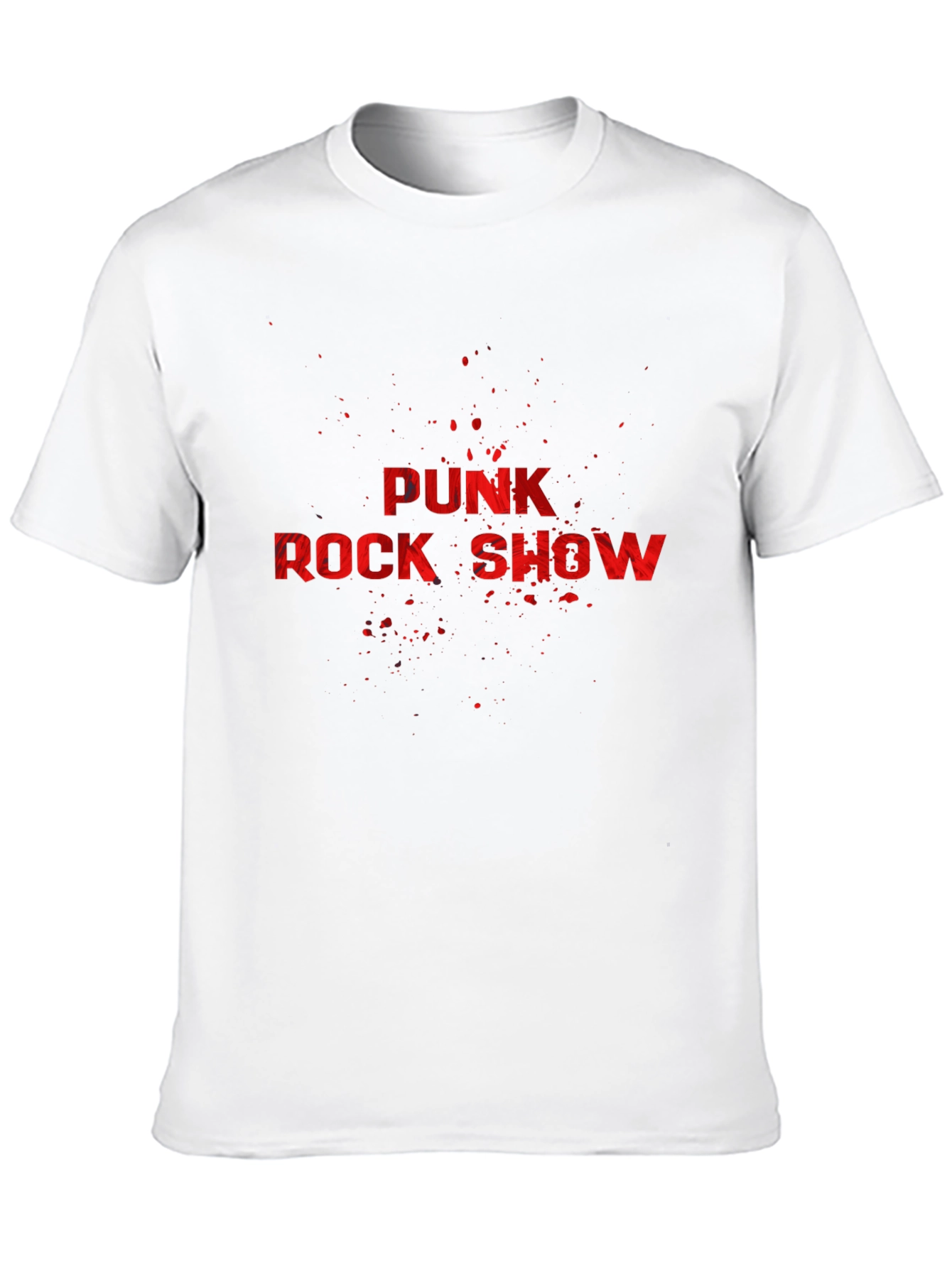 Punk Rock Show Graphic T-Shirt - Bold Red Print