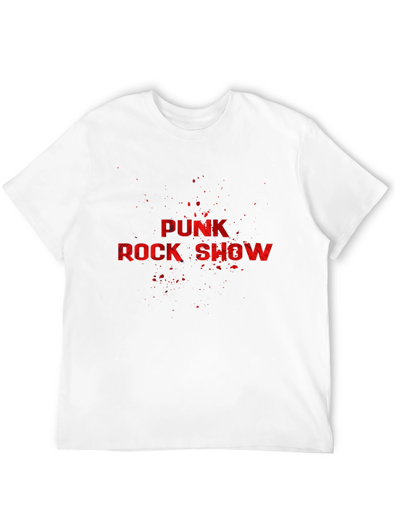 Punk Rock Show Graphic T-Shirt - Bold Red Print