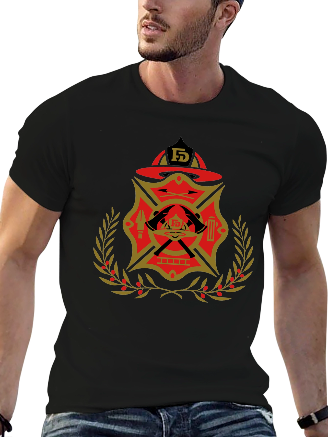 Firefighter Emblem Graphic Tee